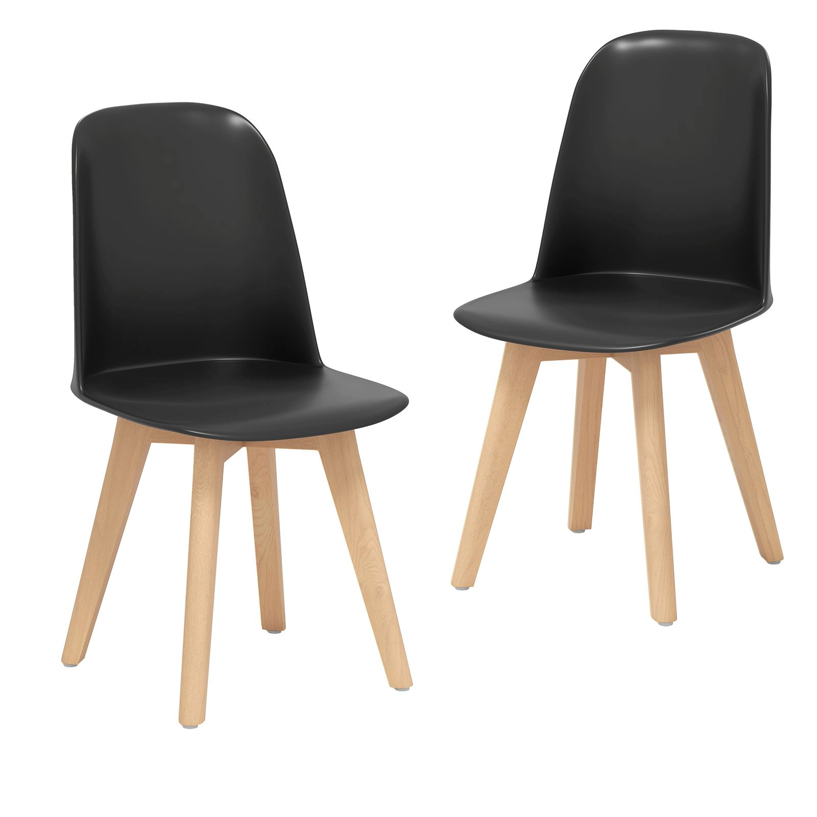 SlickBlue Modern Dining Chairs Set of 2 with Beech Wood Legs