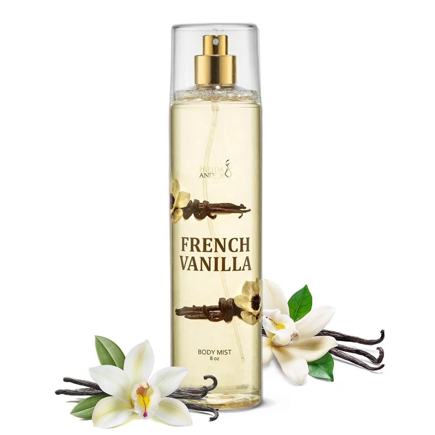 French Vanilla Fragrance Body Mist in 8oz Spray Bottle
