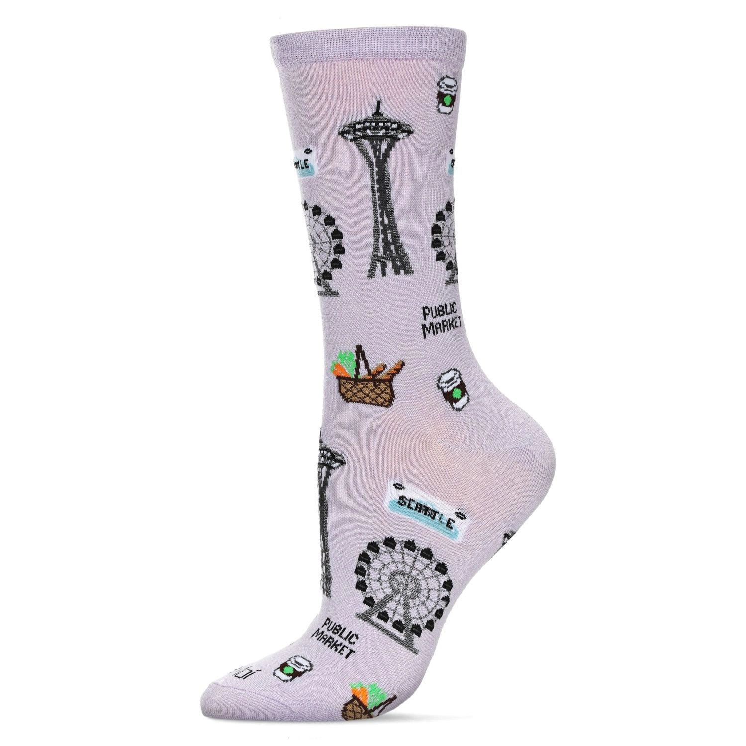 MeMoi Women's Seattle Bamboo Crew Socks