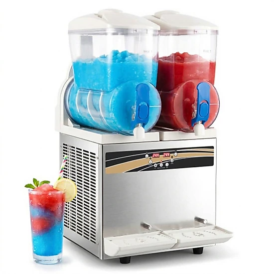 SUGIFT 8-Gallon 2-Tank Commercial Slushie Machine with LED Lights and ...