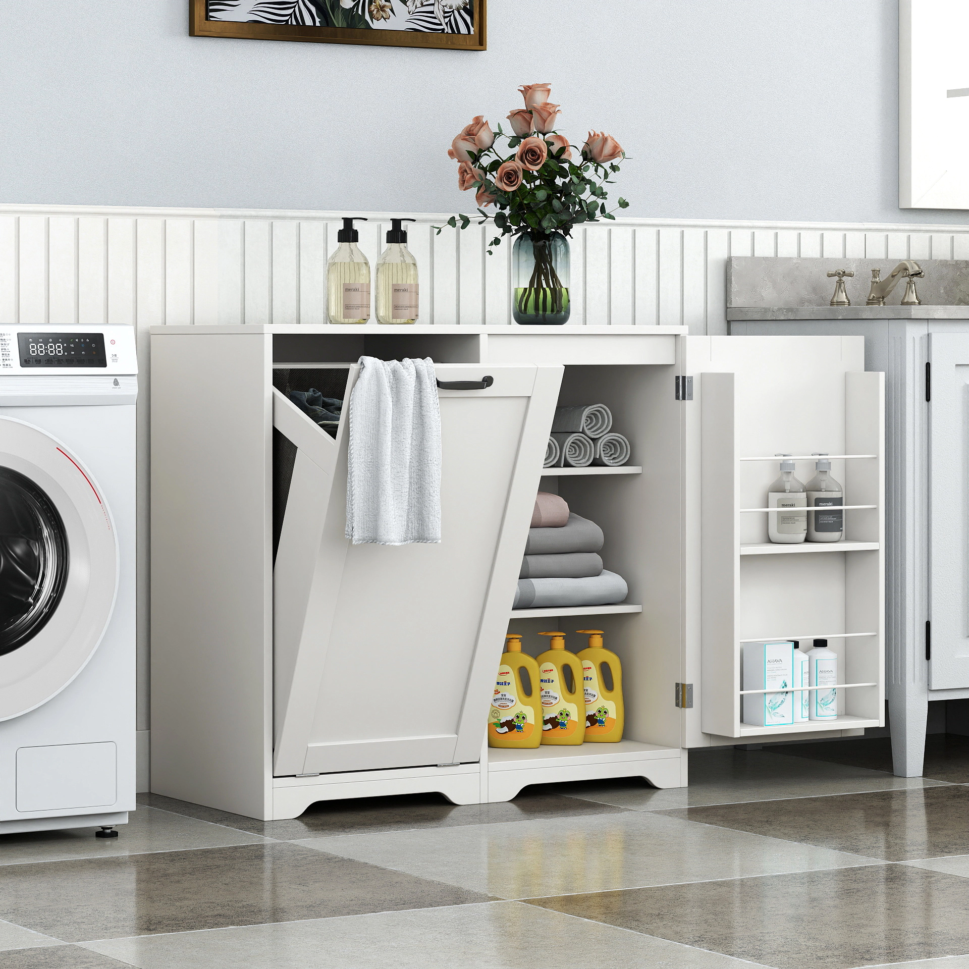 ELEMENT ACE Freestanding Space Saving Bathroom Storage Cabinet