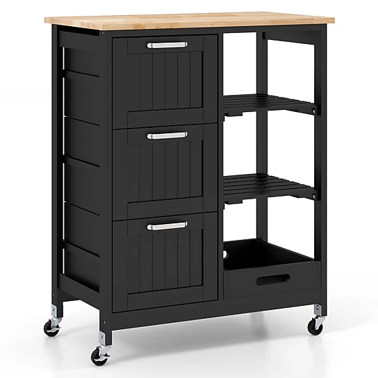 Hivvago Freestanding Kitchen Utility Cart with 3 Drawers - JCPenney