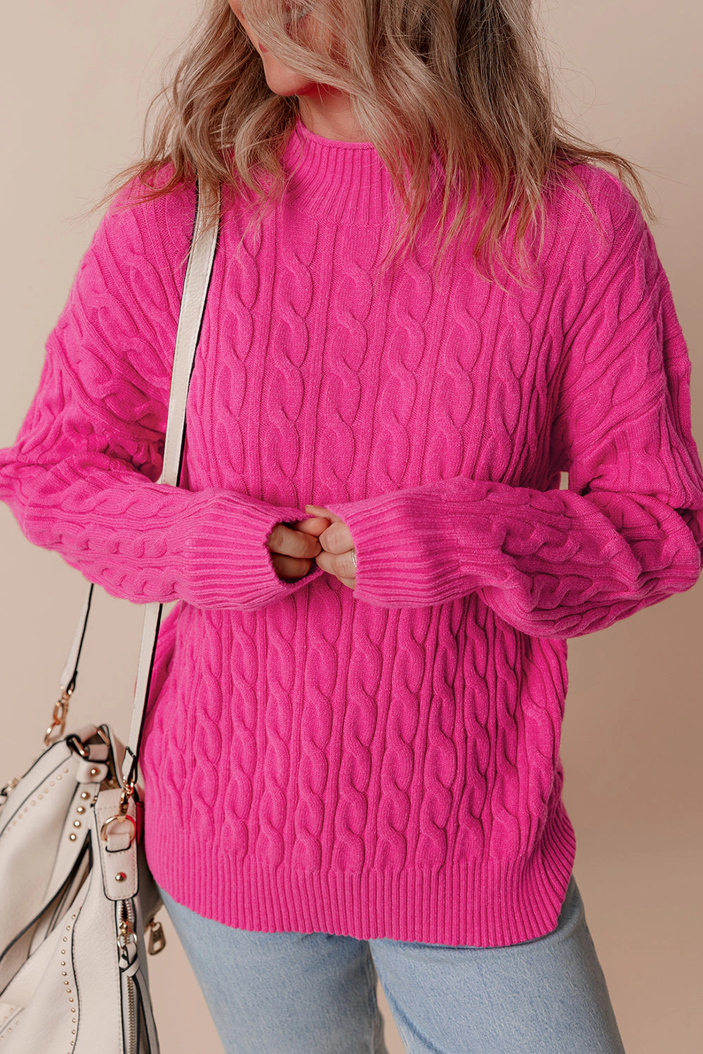 Threaded Pear Women's Lola High Drop Shoulder Sweater