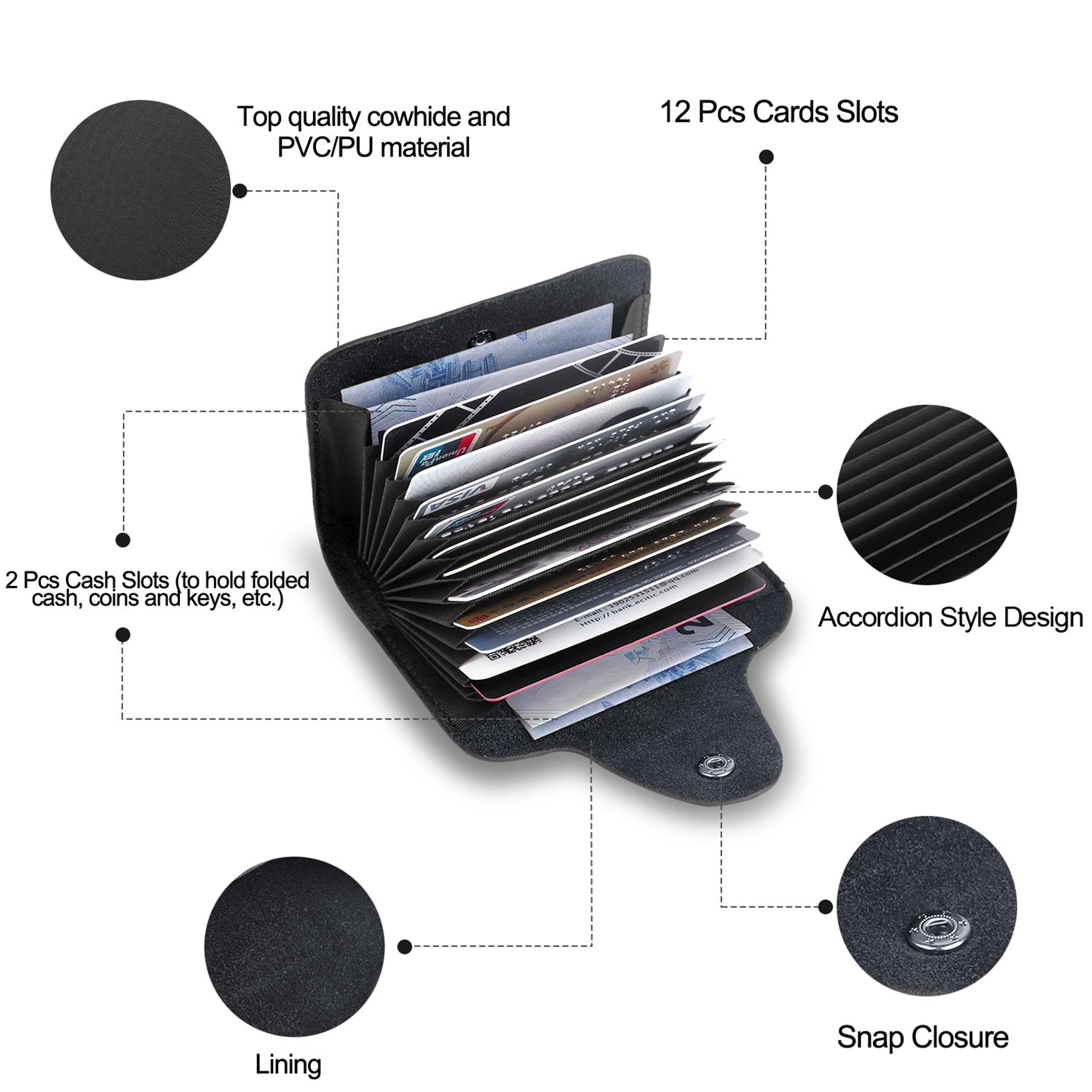GBruno Accordion Credit Card Holder Wallet