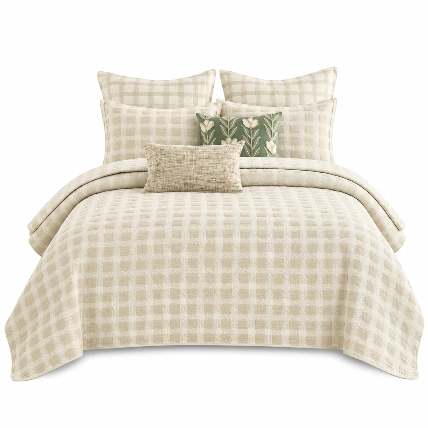 Greenland Home Fashions Millhouse Cotton Reversible Lightweight 3PC Coverlet Set