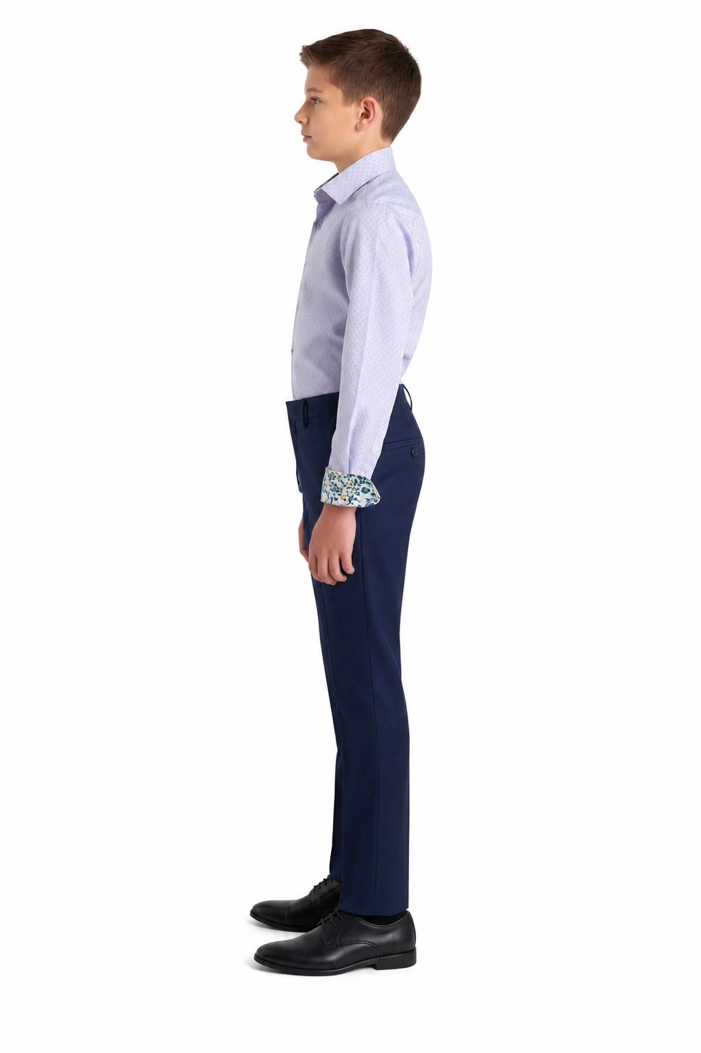 Elie Balleh Boys Slim Fit Jacquard Dot Shirt