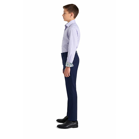 Elie Balleh Boys Slim Fit Jacquard Dot Shirt