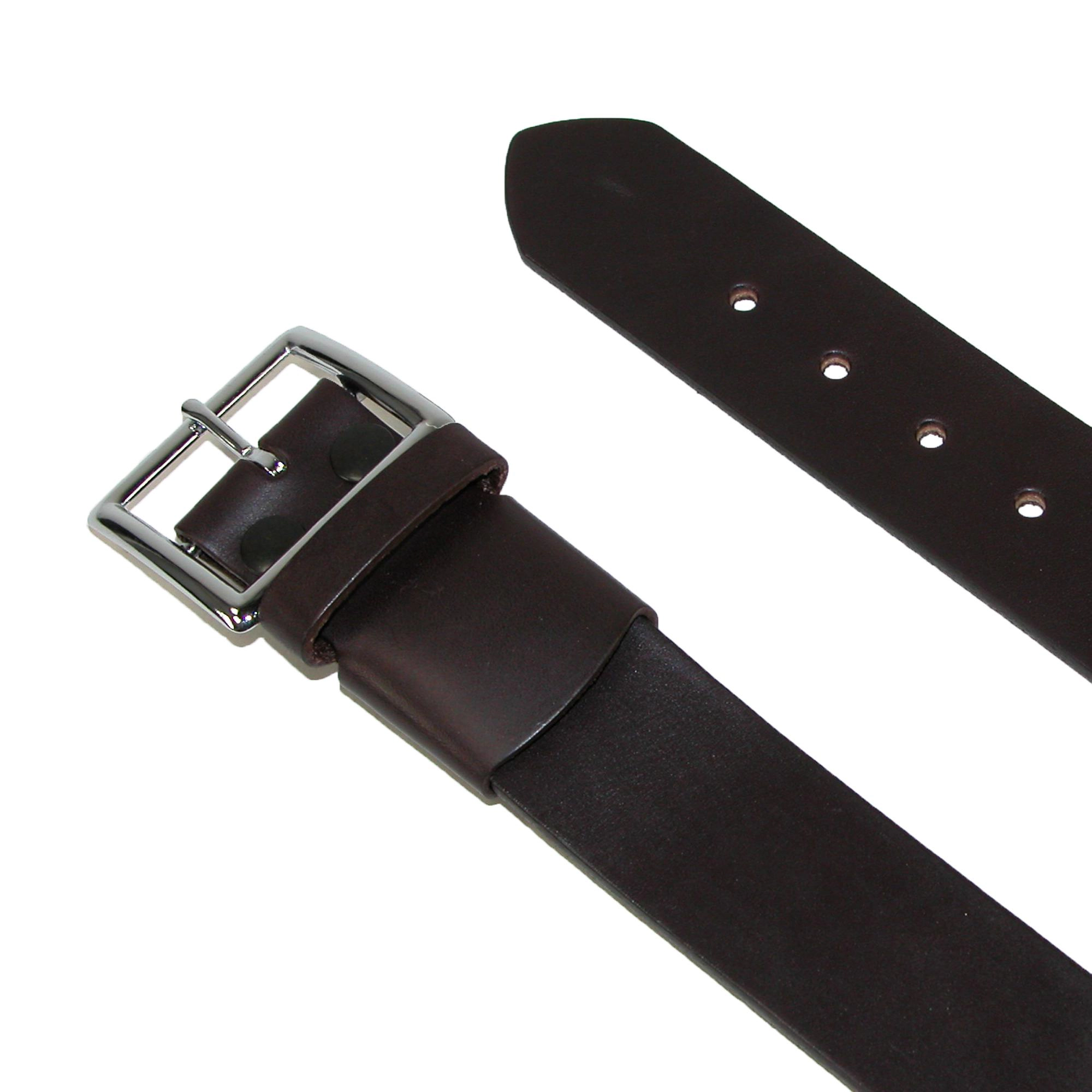 Boston Leather Men's Garrison Belt with Hidden Elastic Stretch