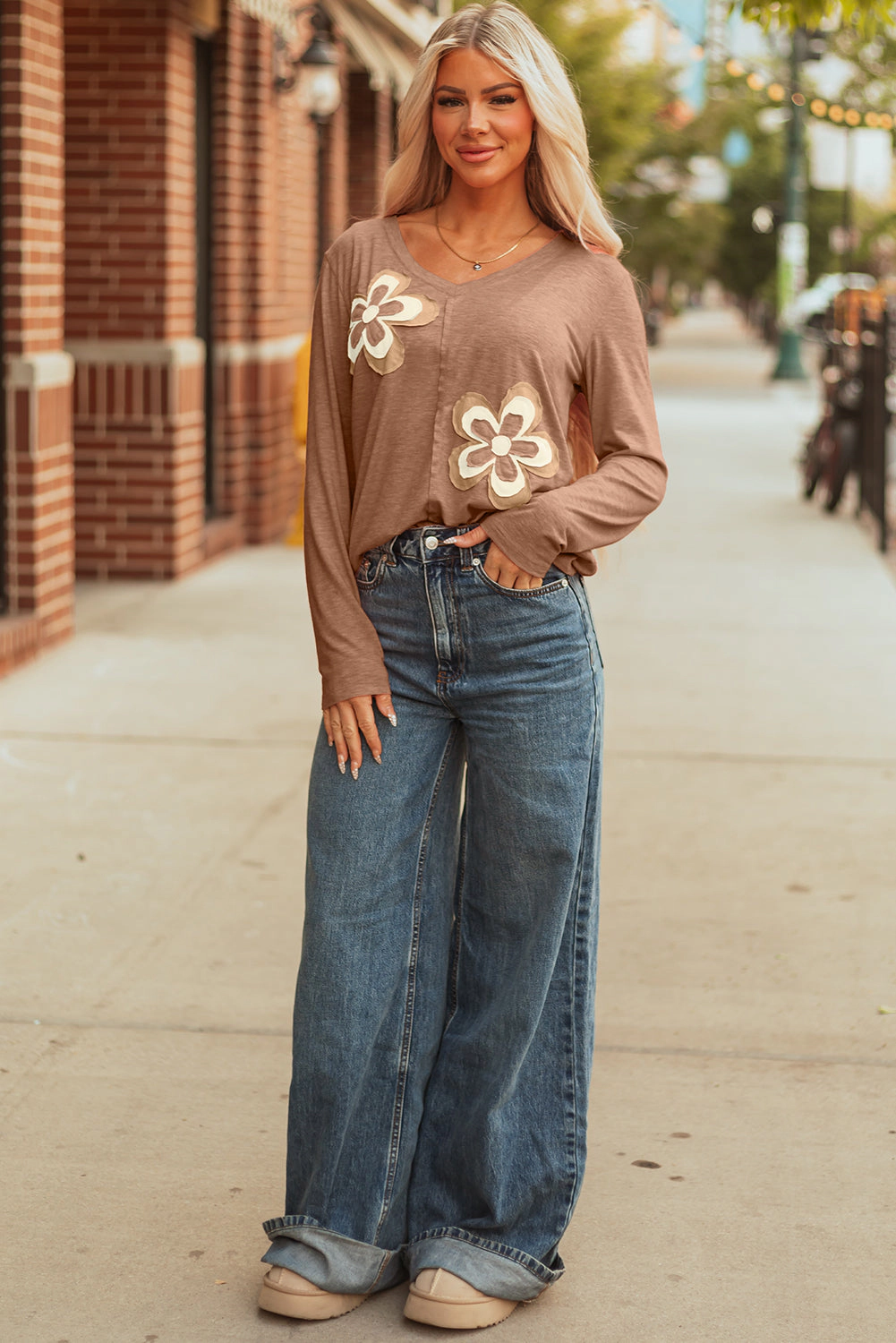 Threaded Pear Women's Zoe Sleeve T Shirt Long Top