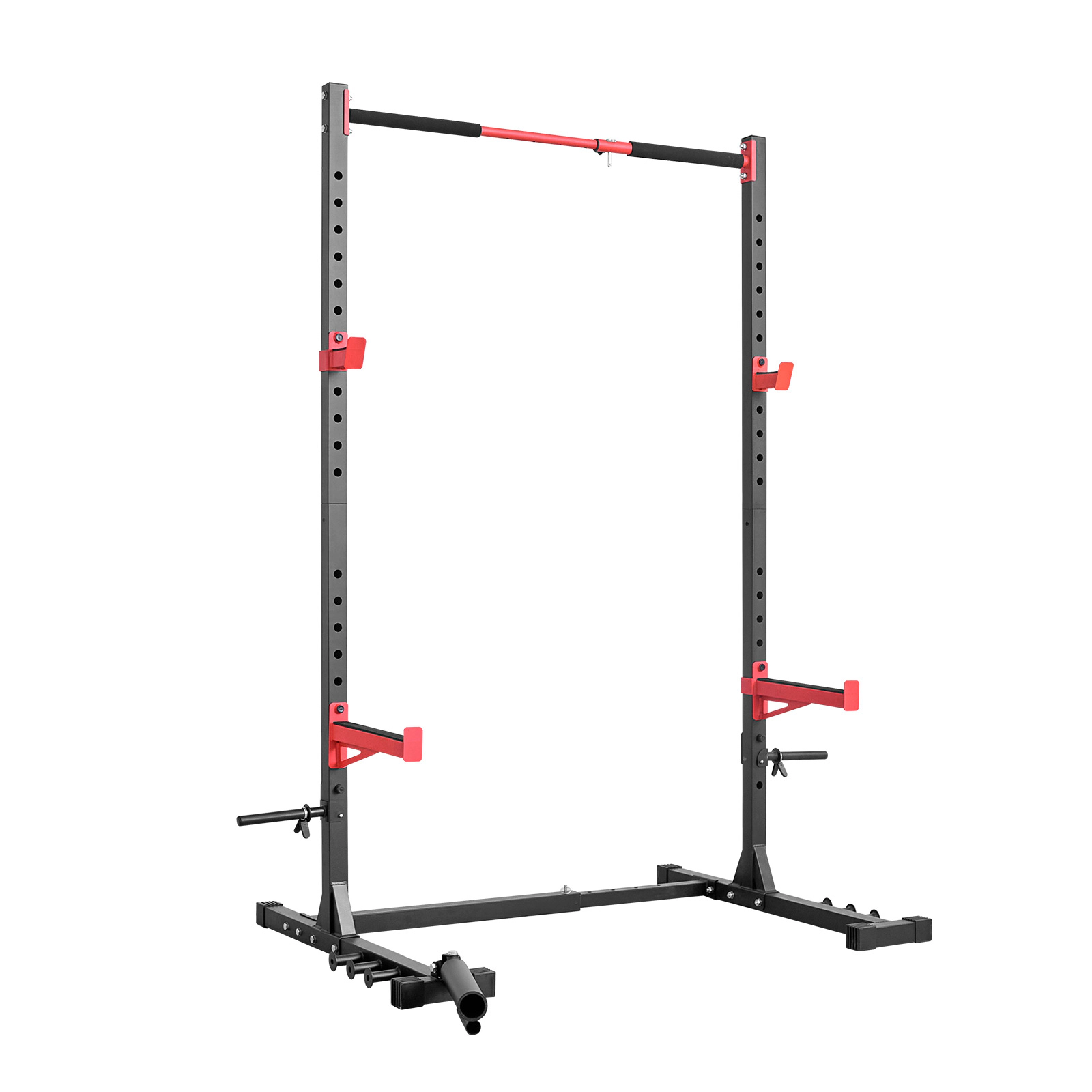 HONGGE Multifunctional Power Cage Squat Rack, 980 lbs Capacity, Width-Adjustable with Landmine & Safety Bars