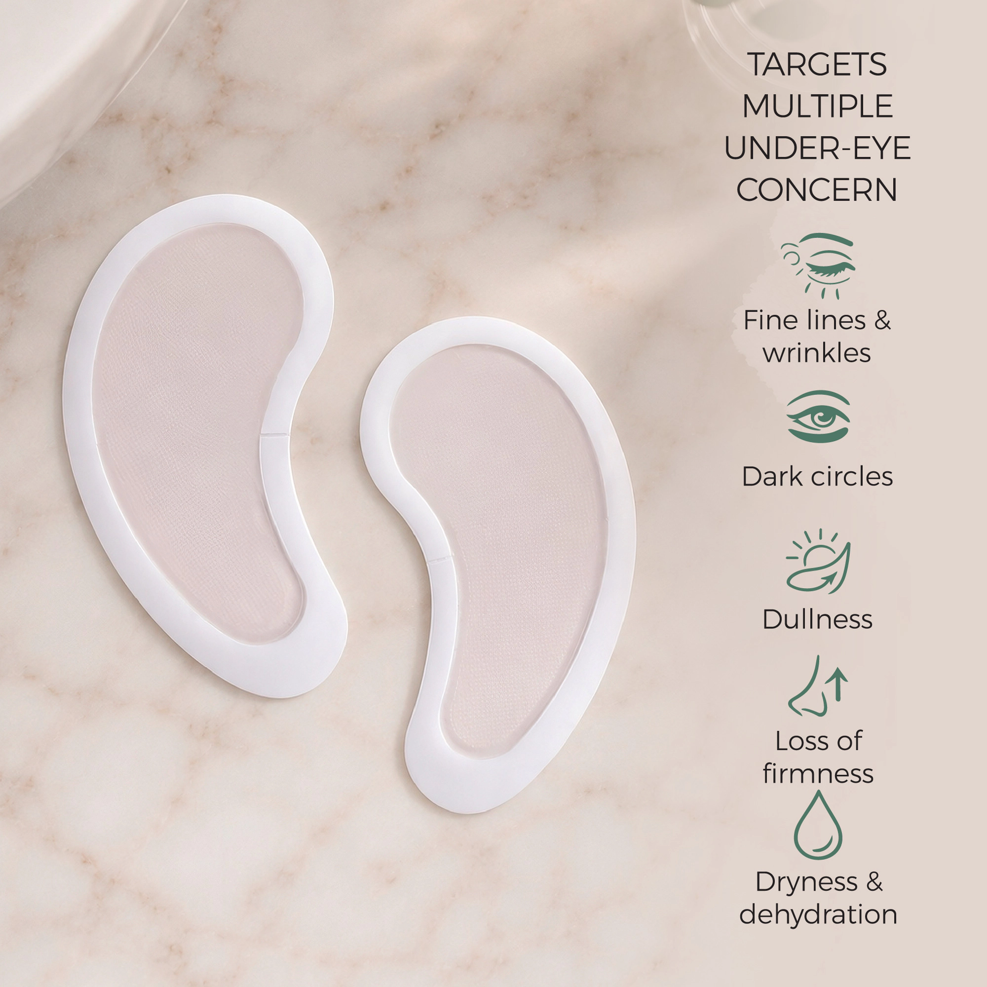 Pursonic Microneedle Eye Patches Advanced Disolving– Deep Hydration, Brightening & Smoother-Looking Skin