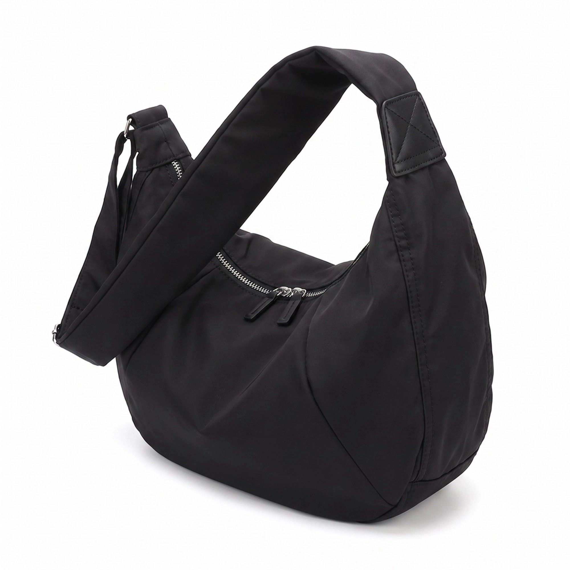 Alilang Women's Oversized Crescent Sling Bag with Wide Adjustable Strap and Top Zipper 17.5x10x6.5in