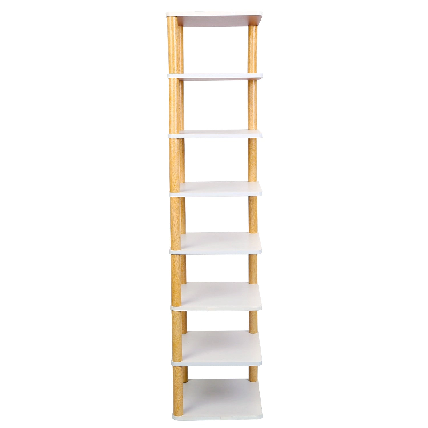 NEW Home Unisex 8-Tier Wooden Shoe Rack Organizer