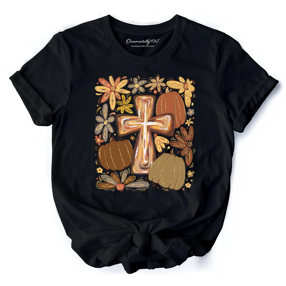 OrnamentallyYou Womens Fall Blessings T-Shirt