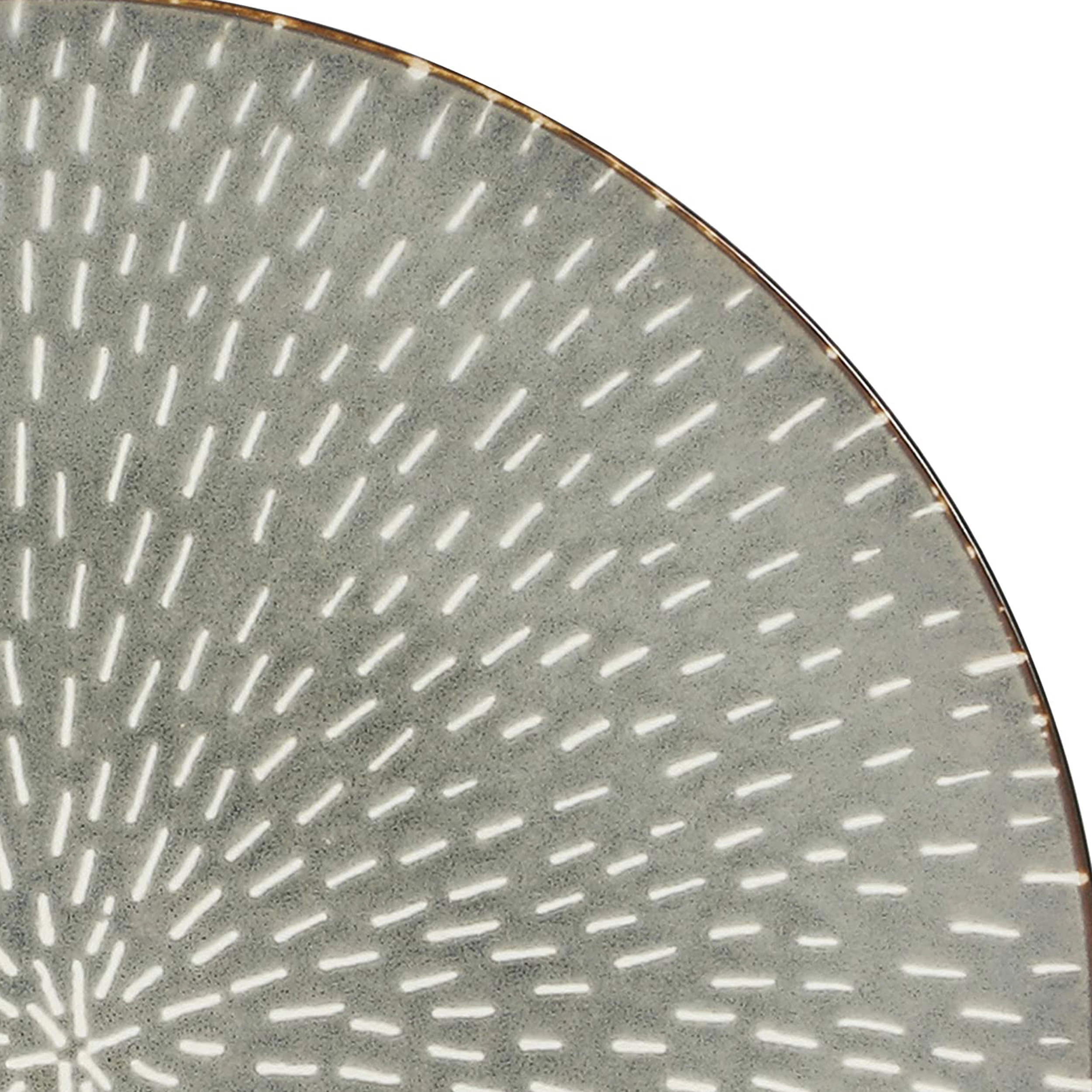 Gibson Elite Matisse 16 Piece Stoneware Dinnerware Set in Grey with Reactive Glaze