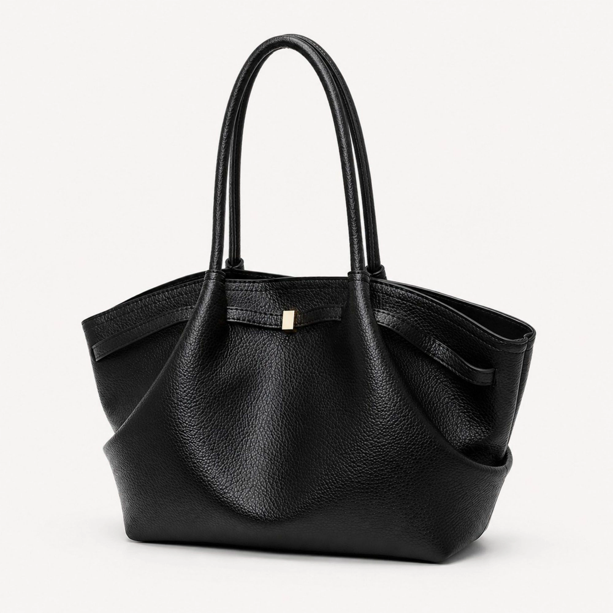 Alilang Women's Large Capacity Pleated Shoulder Tote Bag