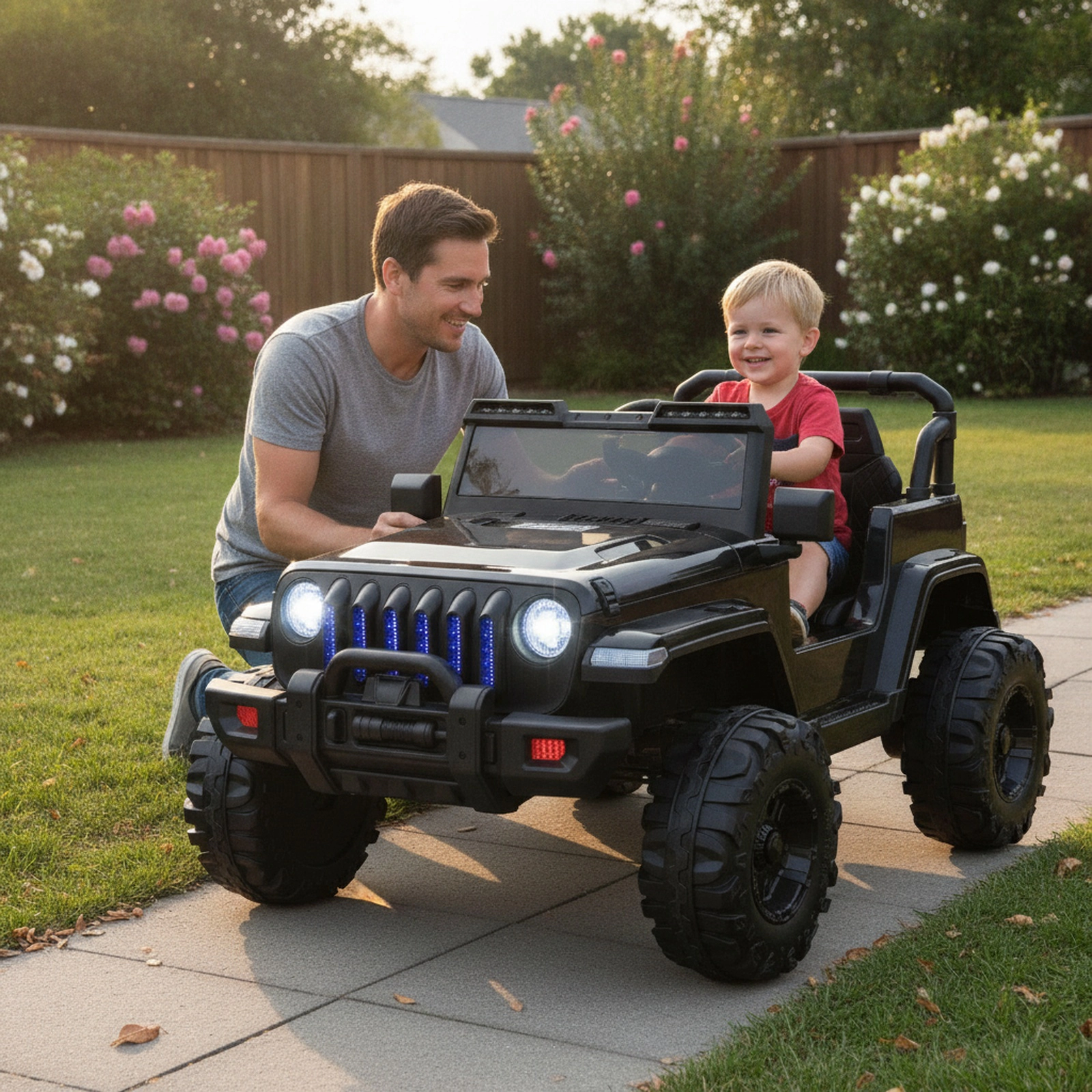 12V Kids Ride on Car Solid Black with Parent Remote Forward/Reverse Dual 35W Motors Music Panel Ages 3+ 77-lb Capacity