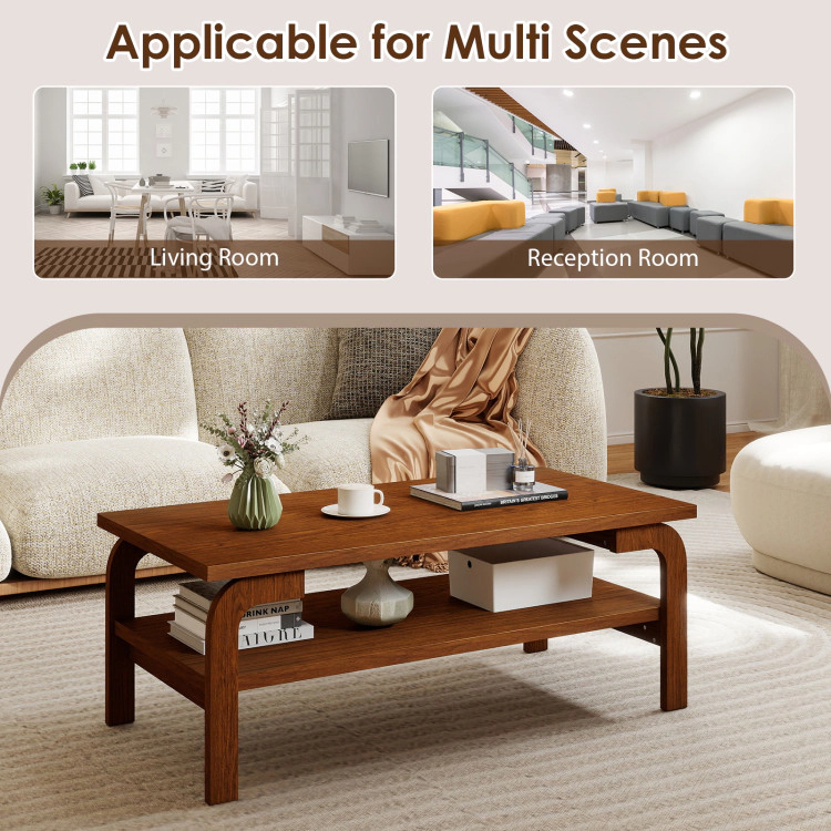 Hivvago 47 Inches Accent Rectangular Coffee Table For Living Room