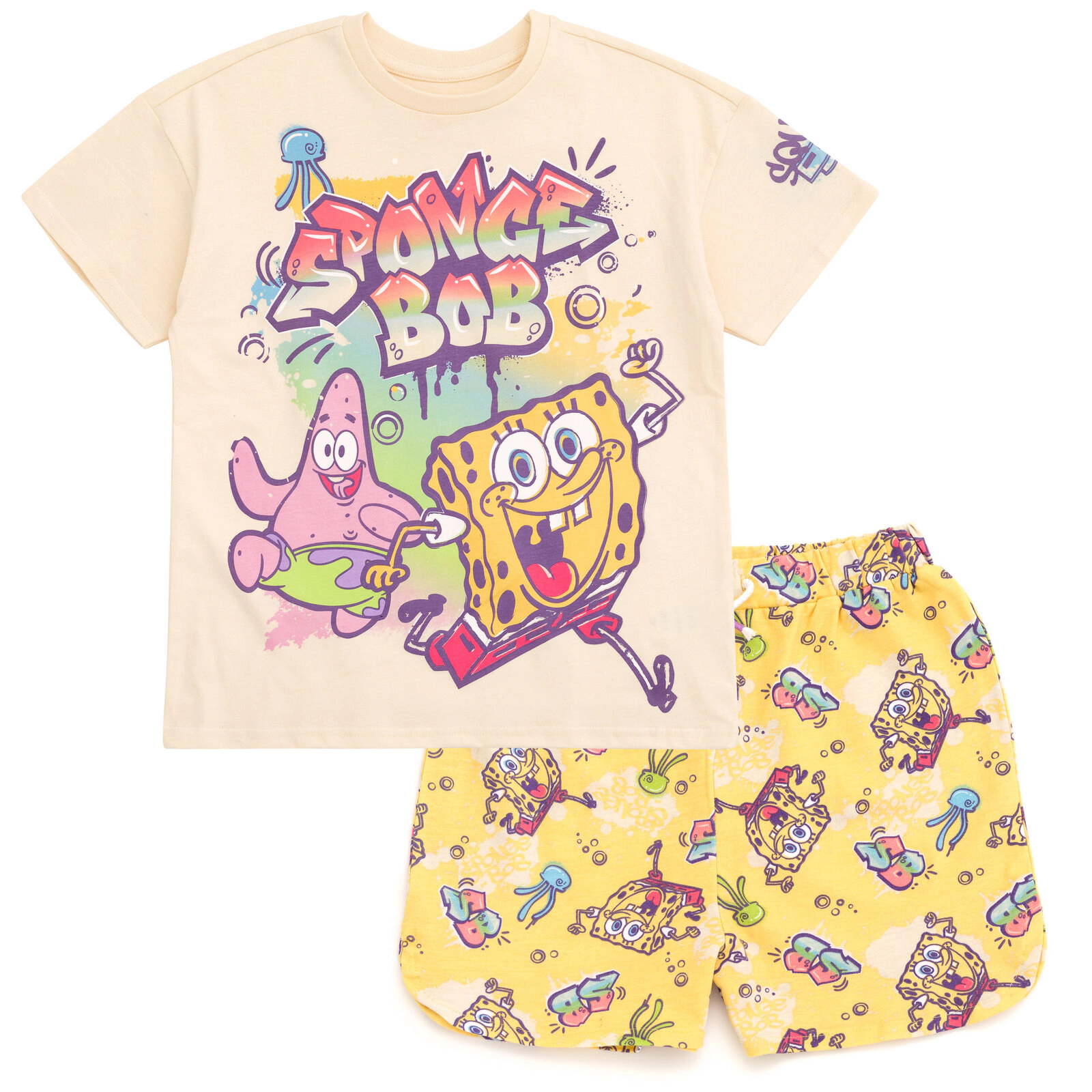 SpongeBob SquarePants Boys' 2-Piece Tee and Shorts Set