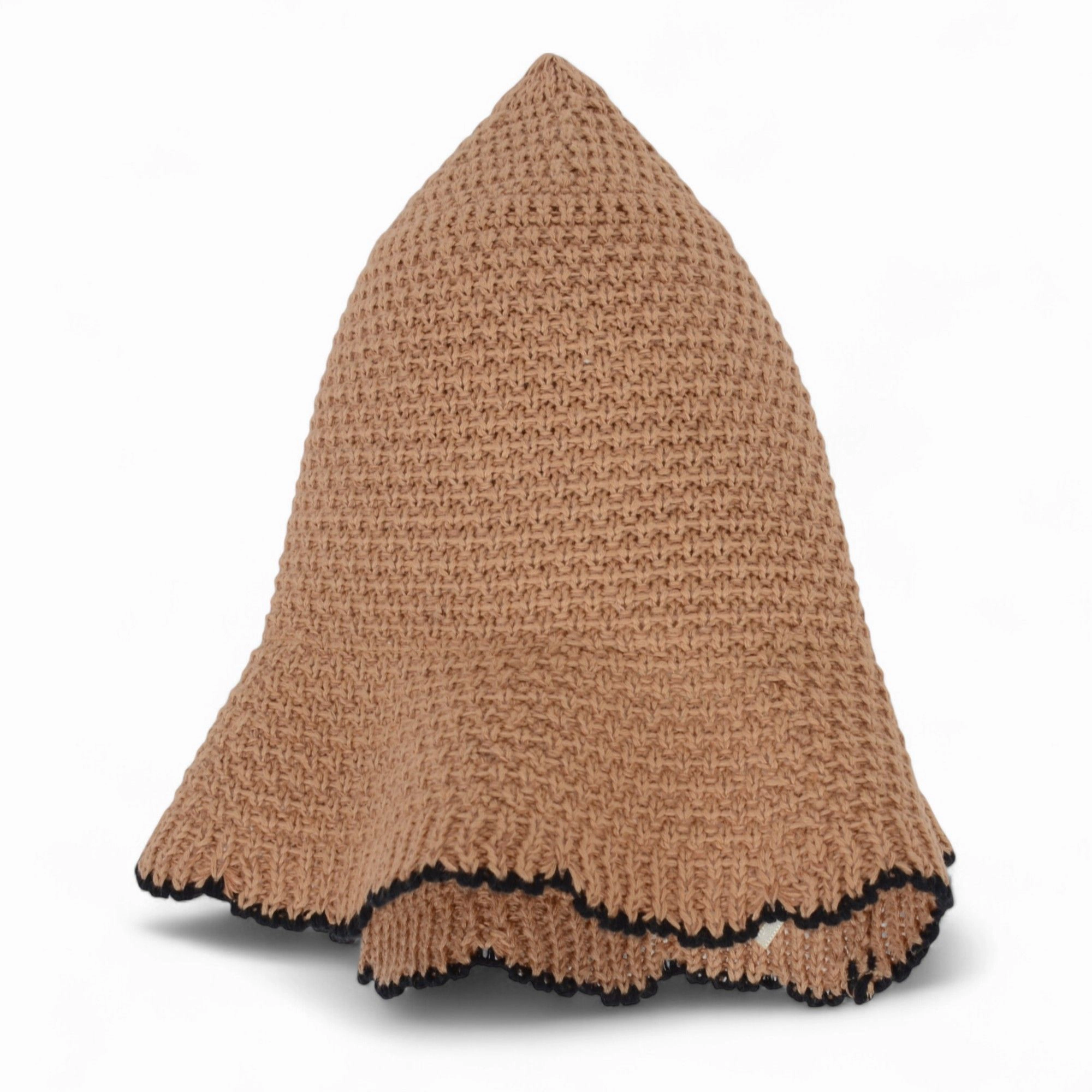 Anna-Kaci Women's Crochet Bucket Hat with Scalloped Edge Detail and Soft Lightweight Construction