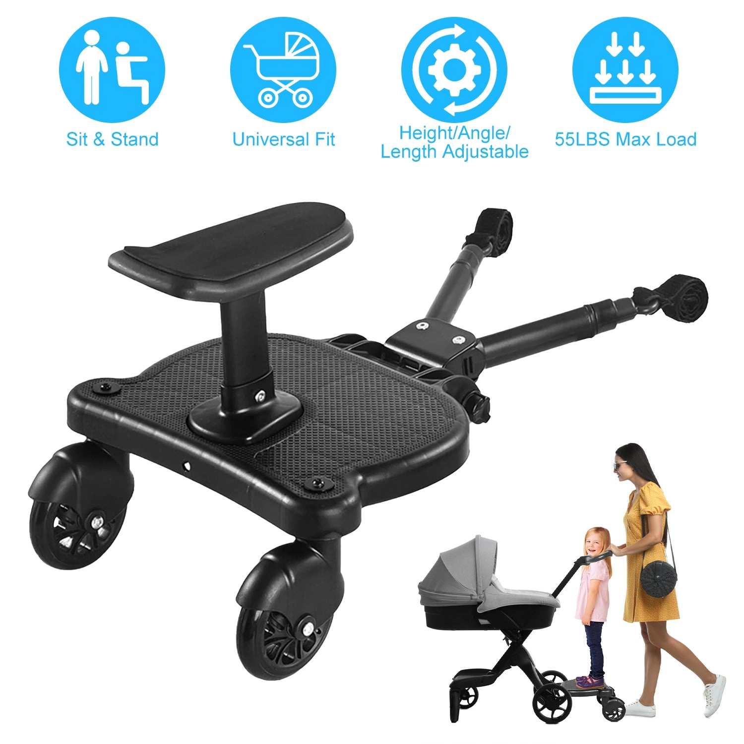 GBruno Kids' Kids' 2-in-1 Universal Stroller Board