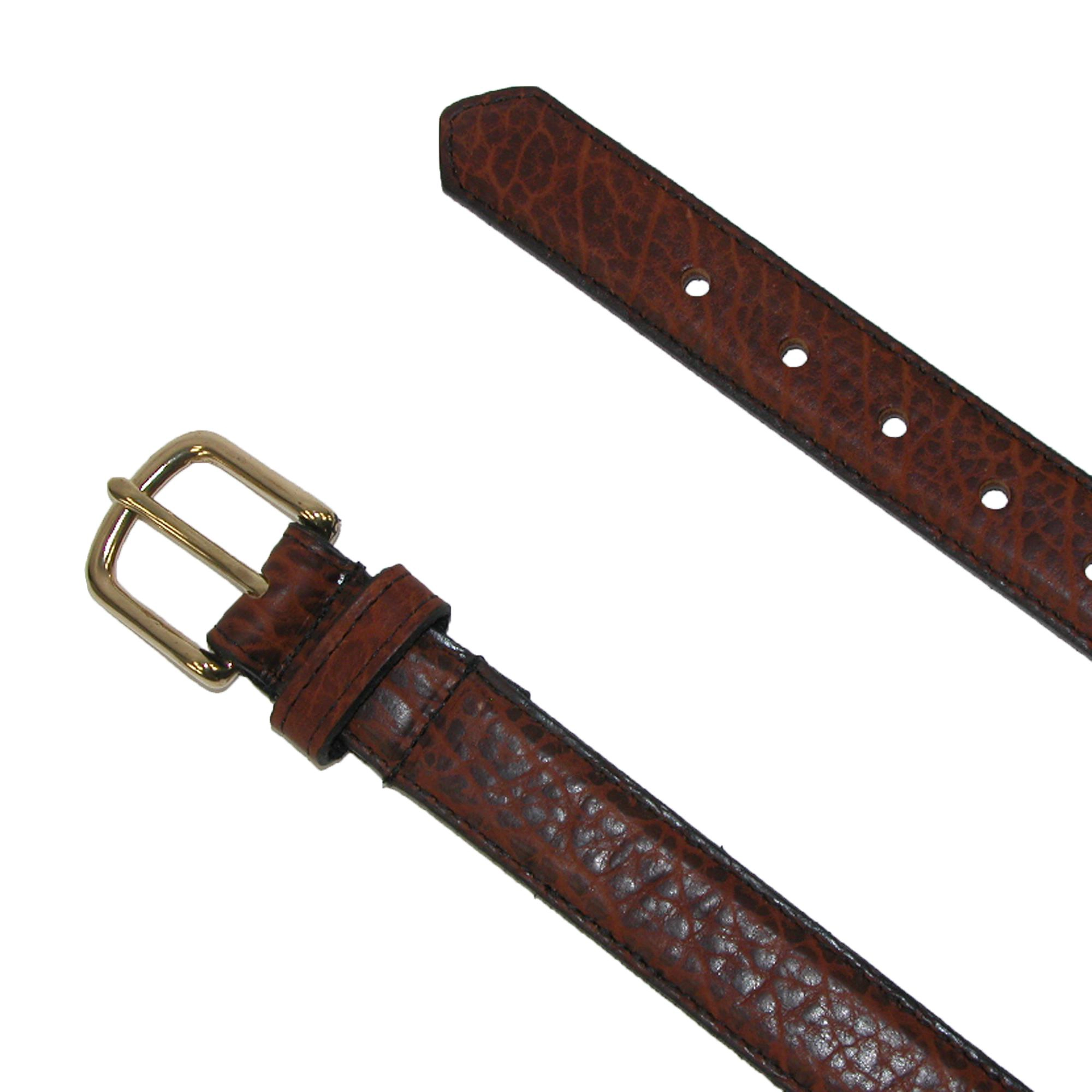 Boston Leather Men's Big & Tall 1.25 Inch Wide Bison Belt
