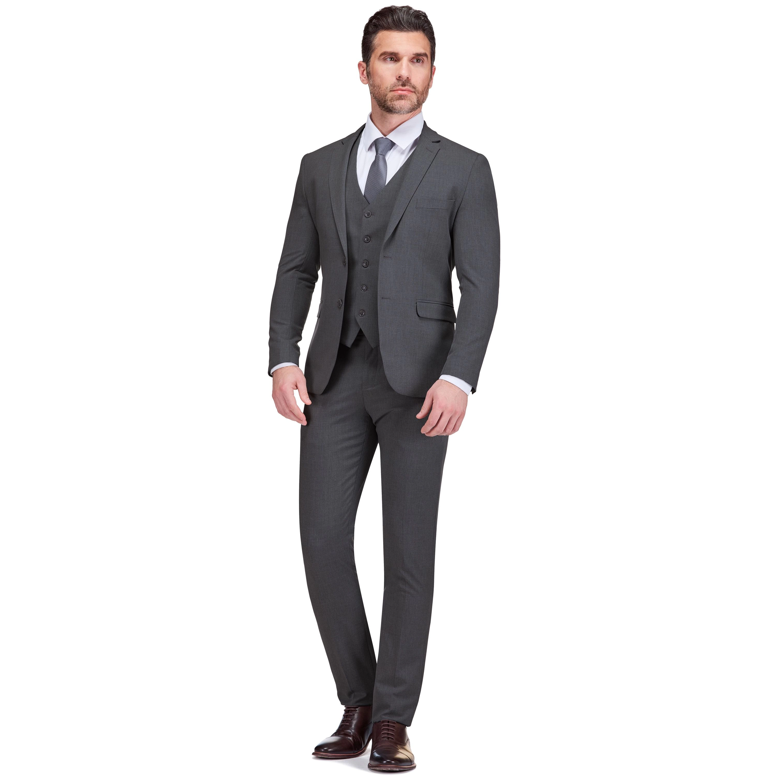Gino Vitale Men's Skinny Fit 3-Piece Suit