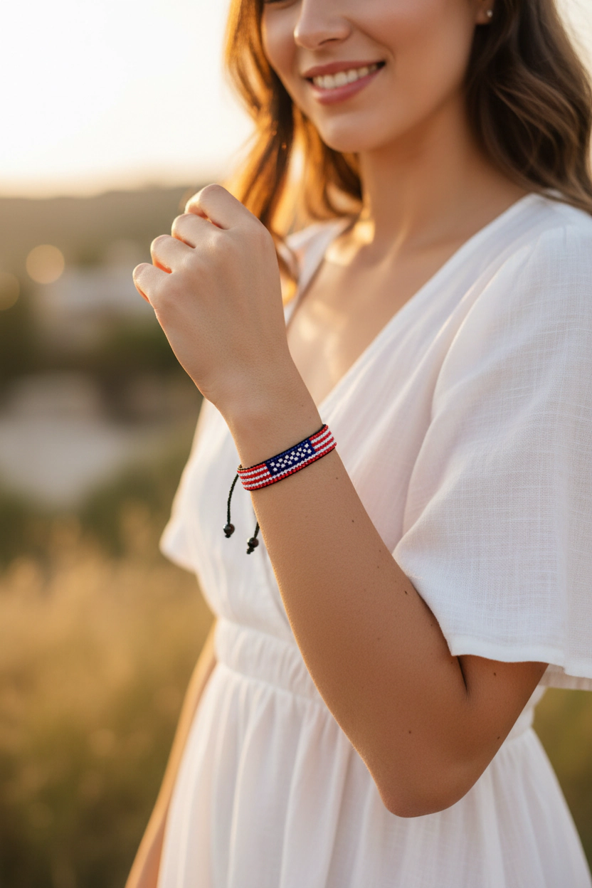 SAWA SAWA America 250 Handcrafted Unisex Beaded Bracelet