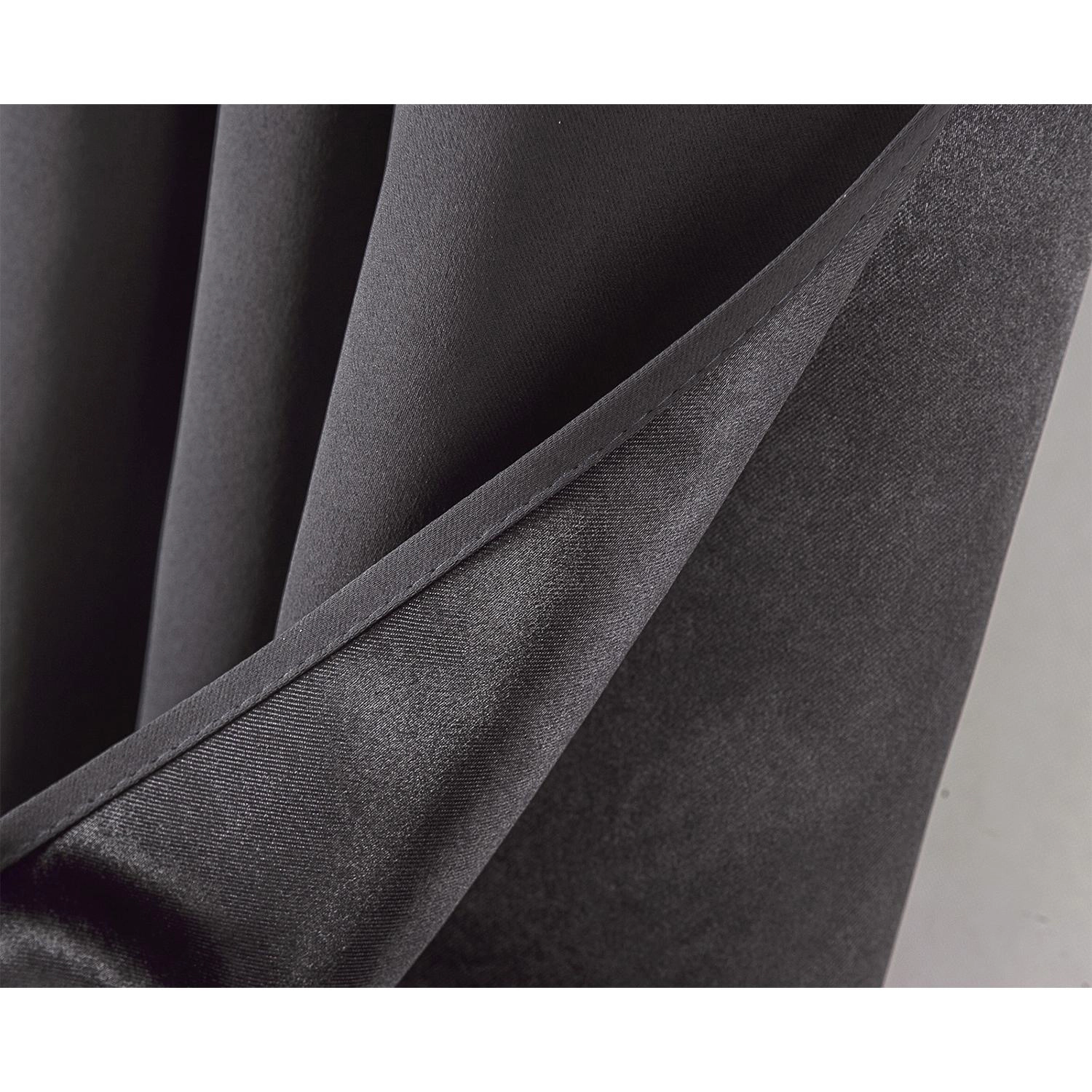 RT Designer Collection Anchorage Blackout Grommet Luxurious Modern Design Curtain Panel 54" x 95" Charcoal