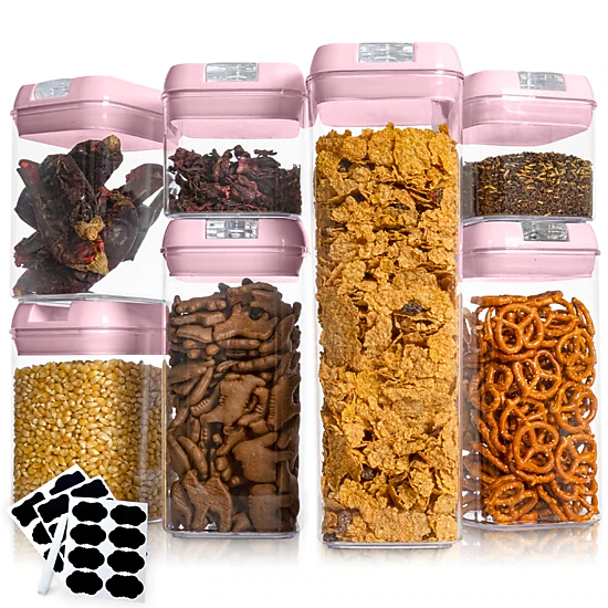 Cheer Collection 7-Piece Olive Airtight Pantry Food Storage
