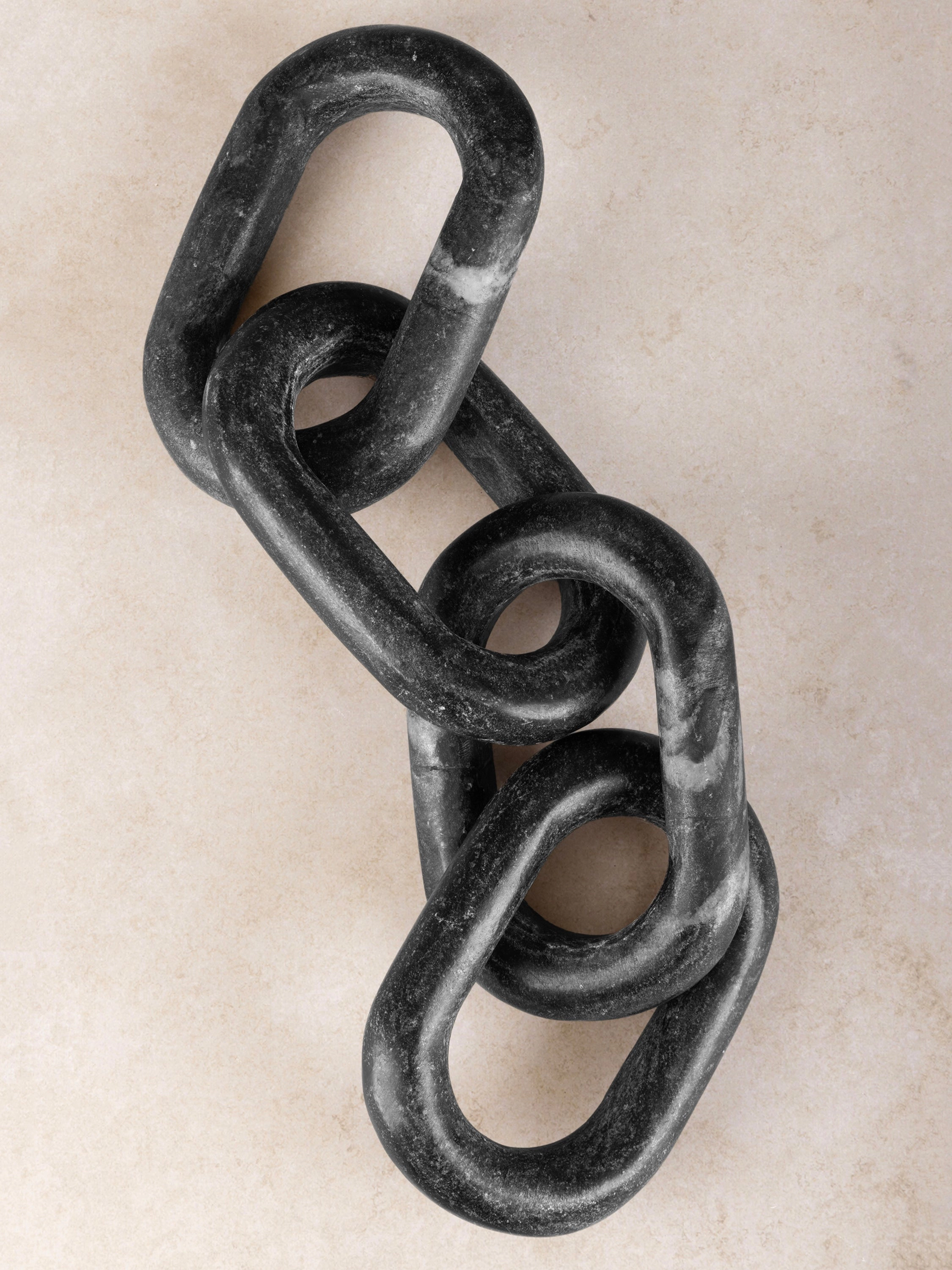 GAURI KOHLI Eternity Black Marble Links Decorative Chain