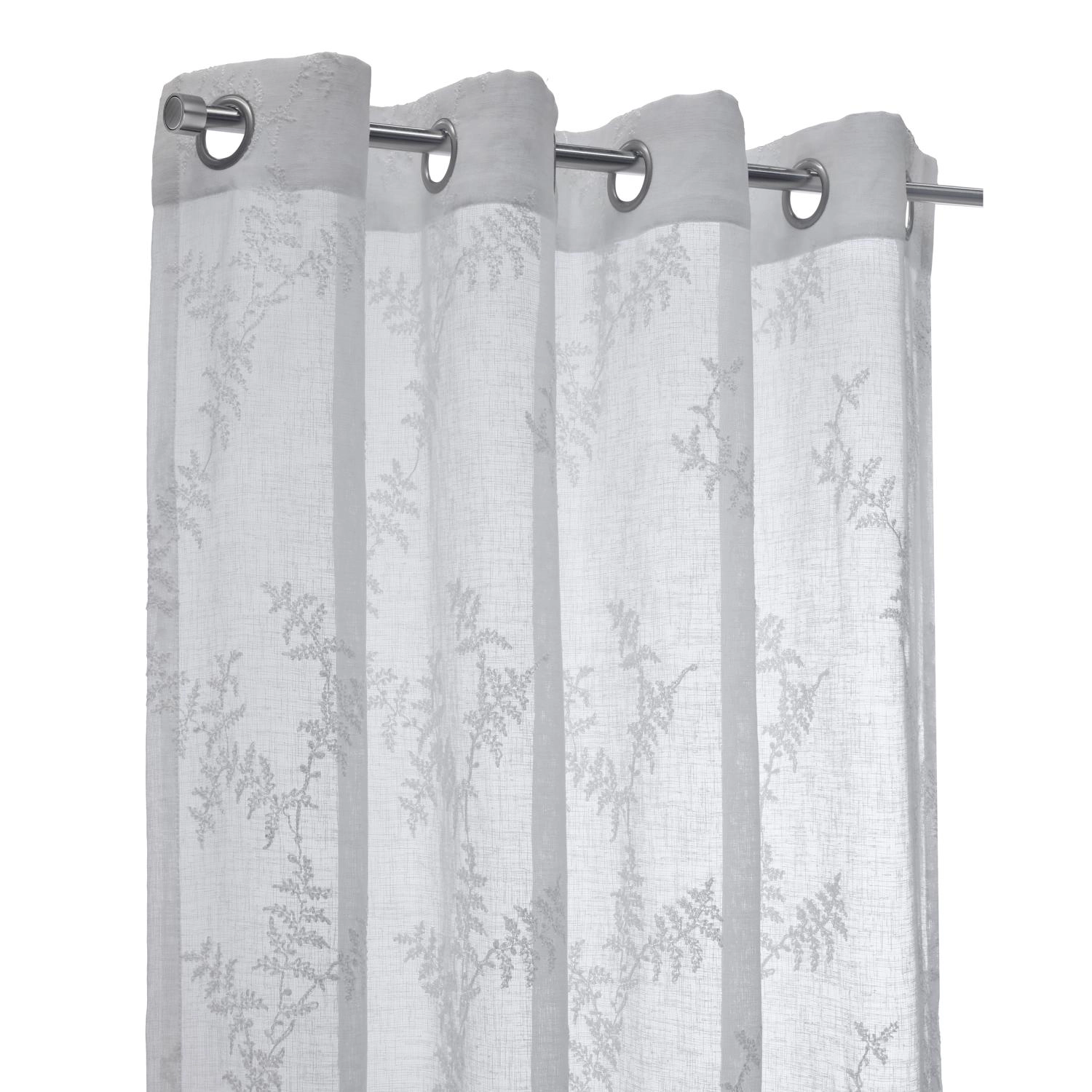 Habitat Anita Sheer Energy Efficient Grommet Curtain Panel for Windows 52" x 95"  Off White