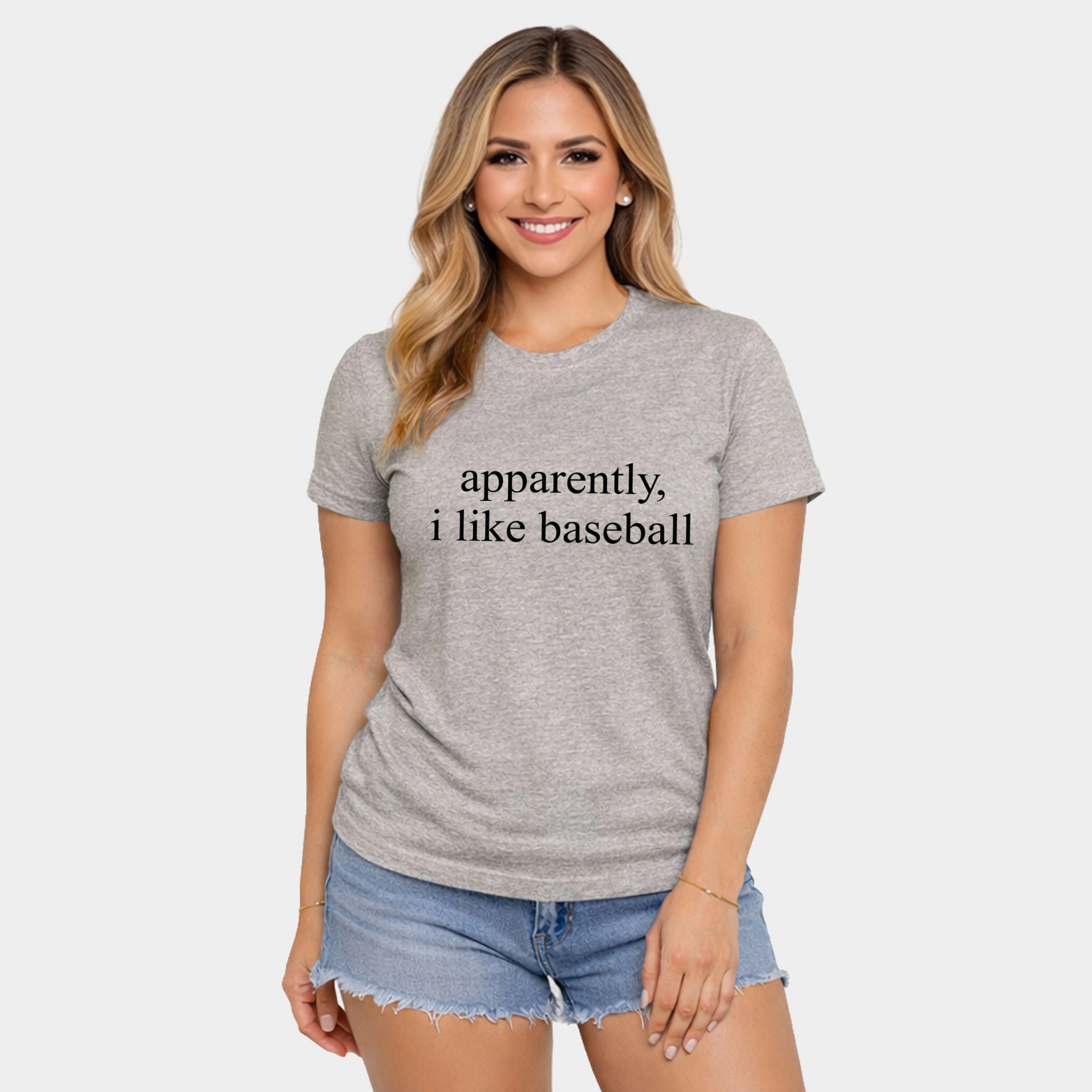 Simply Sage Market - Apparently, I Like Baseball Women's Short Sleeve Graphic T-Shirt