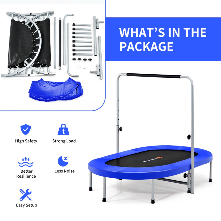 Hivvago 2-Person Foldable Mini Kids Fitness Rebounder Trampoline