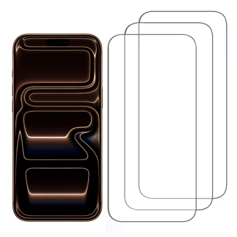 Qixxronics 3x Screen Protector for iPhone 17 Pro Max 6.9 inch Tempered Glass Anti-Scratch Clear Glass Film Protector