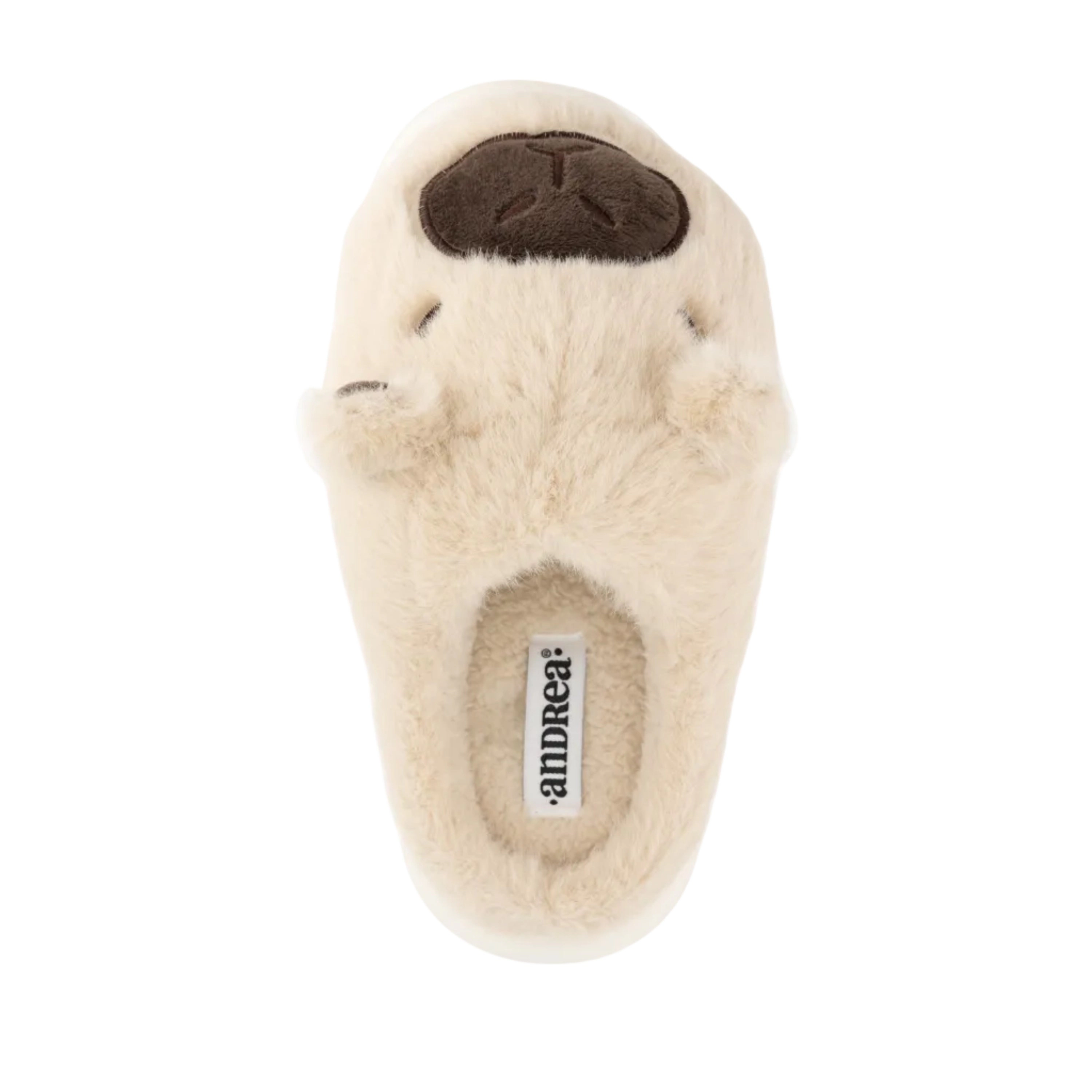 Andrea Womens Cozy Capibara Slippers With Plush Faux Fur