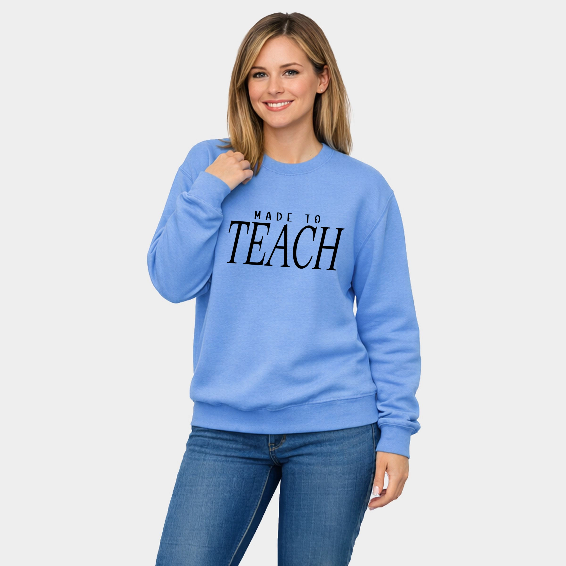 Simply Sage Market - Made To Teach Italic  Women's Graphic Sweatshirt