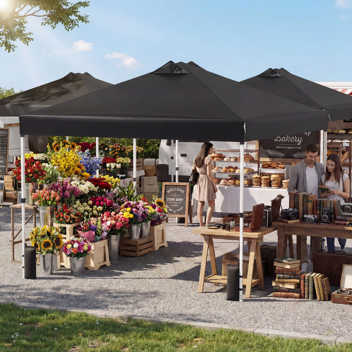 LJG 10 x Feet Outdoor Commercial Pop up Canopy Tent