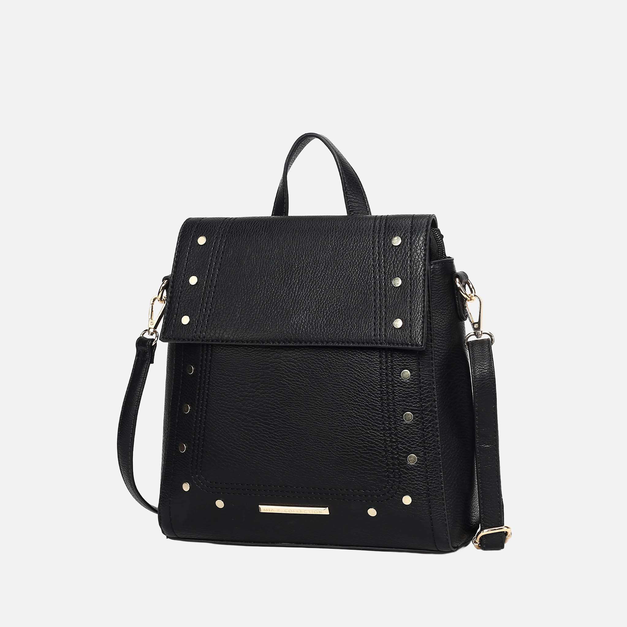 Mia K Collection Elke Convertible 4-in-1 Backpack Handbag, Vegan Leather