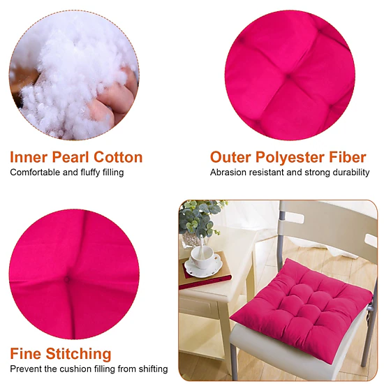 GBruno Soft Tie-On Square Chair Cushion Pads