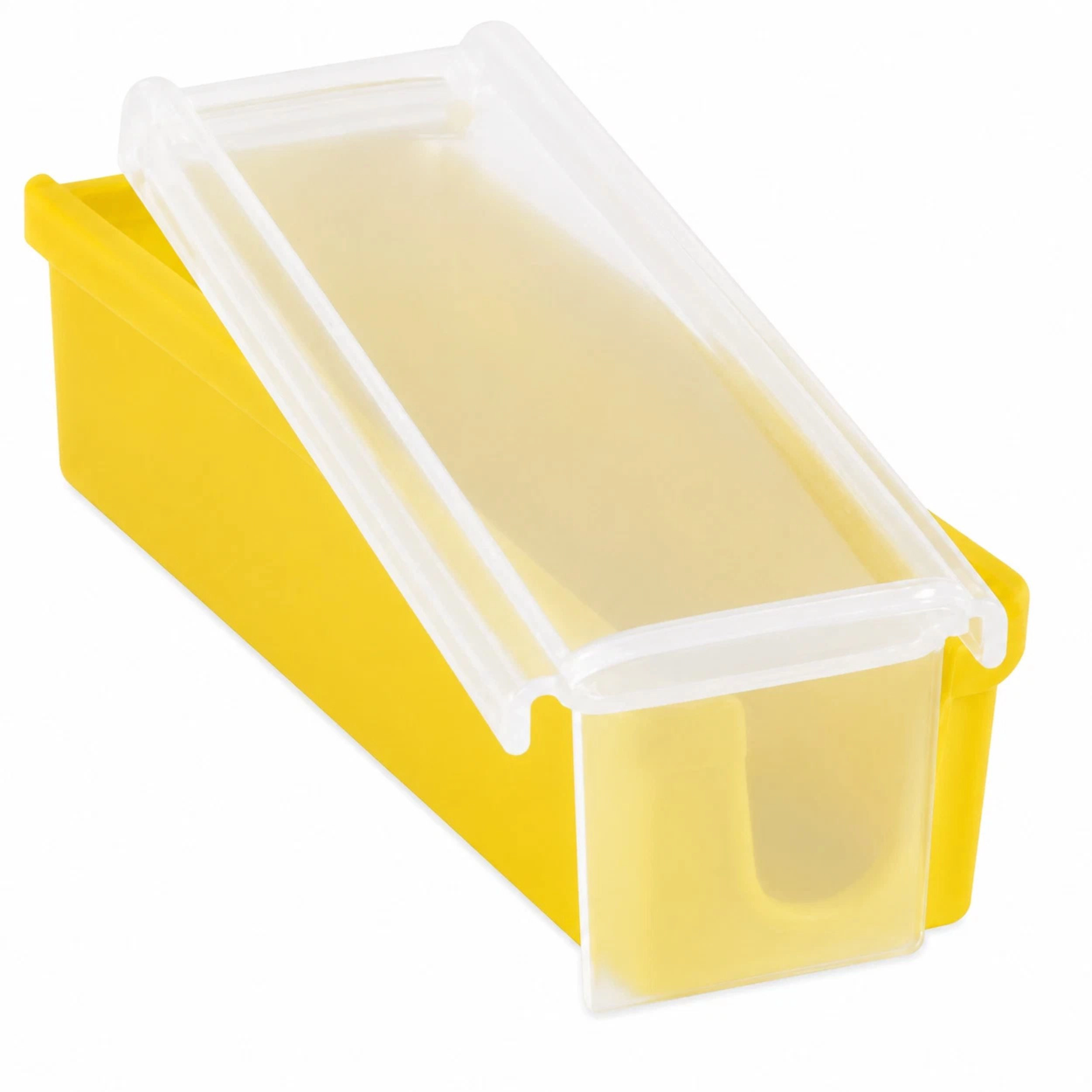 Home Collection Yellow Silicone Butter Dish with Clear Sliding Lid BPA-Free Butter Keeper