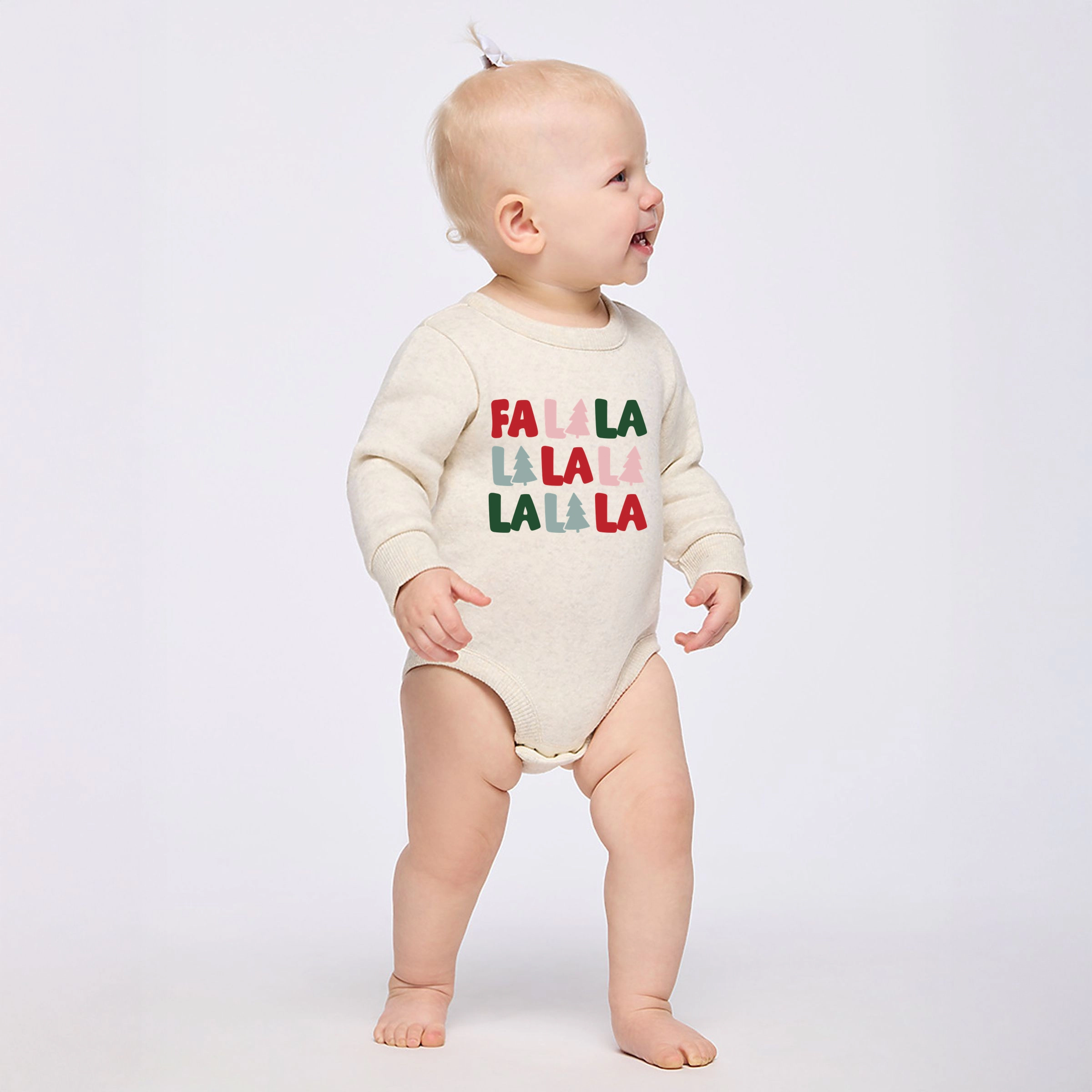 The Juniper Shop - Infant Fleece BodySuit Fa La Trees