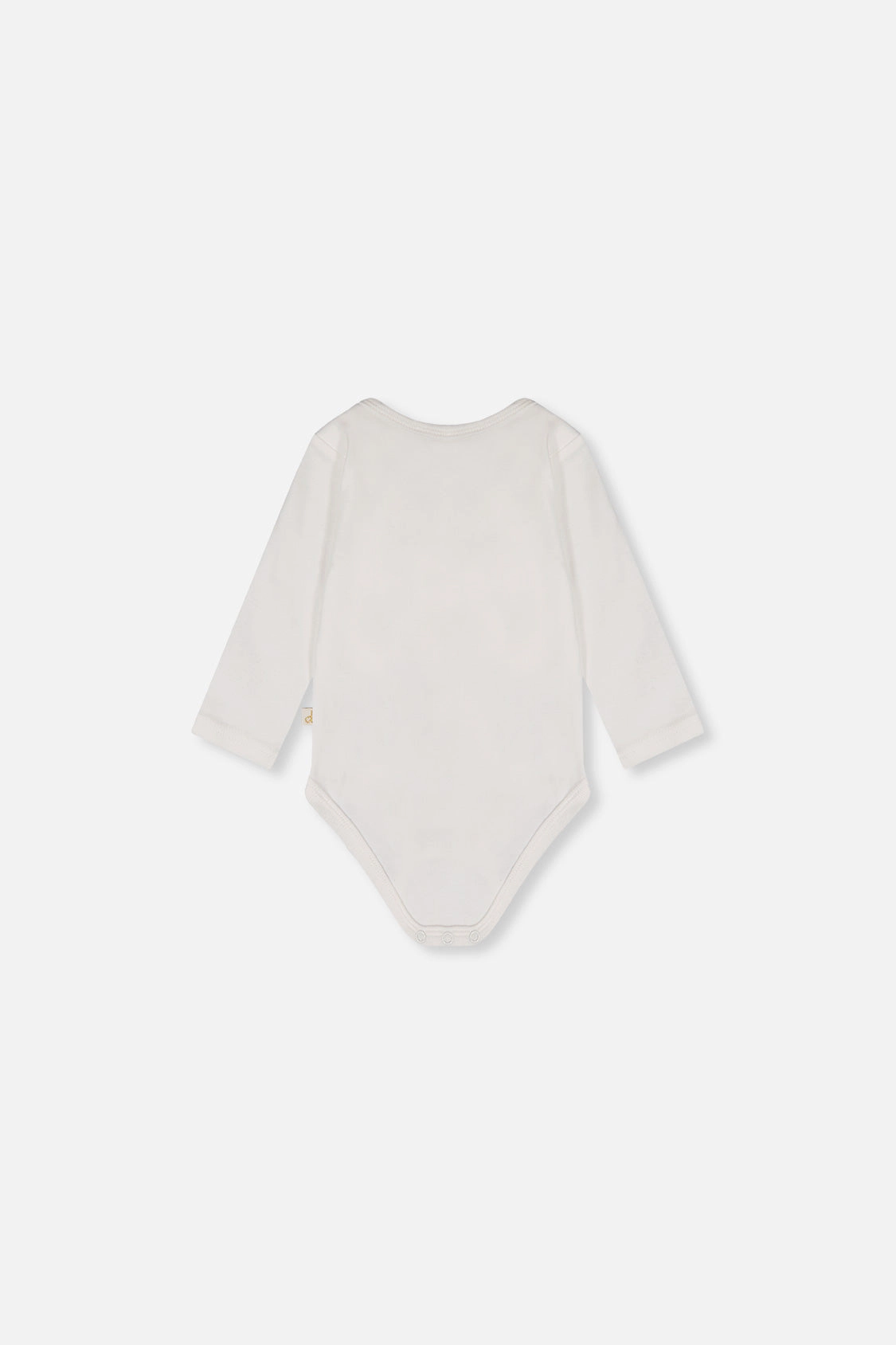 Deux par Girls Organic Cotton Long Sleeve Heart Detail Onesie