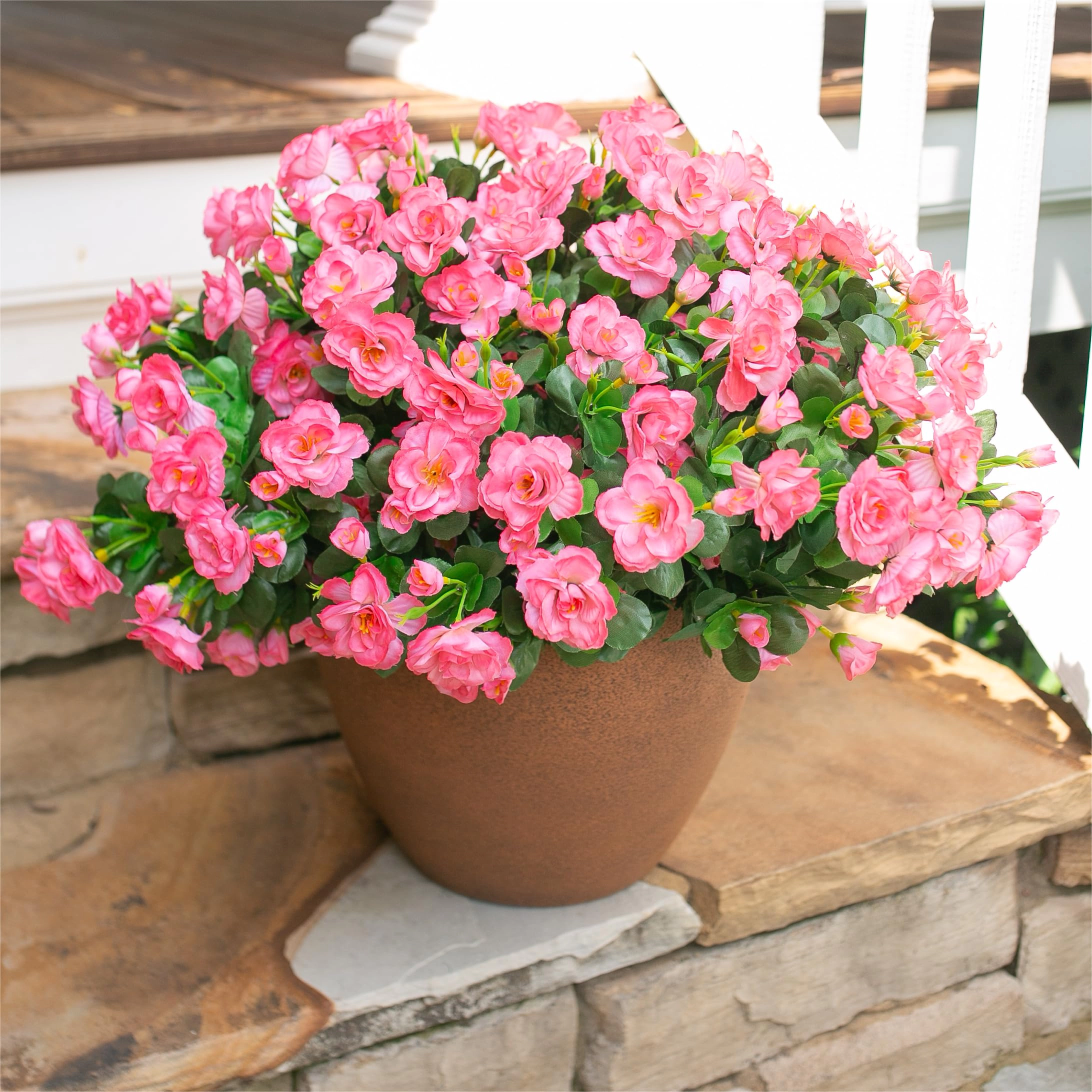 PUPWE Artificial Gerbera Flowers Outdoor UV Resistant