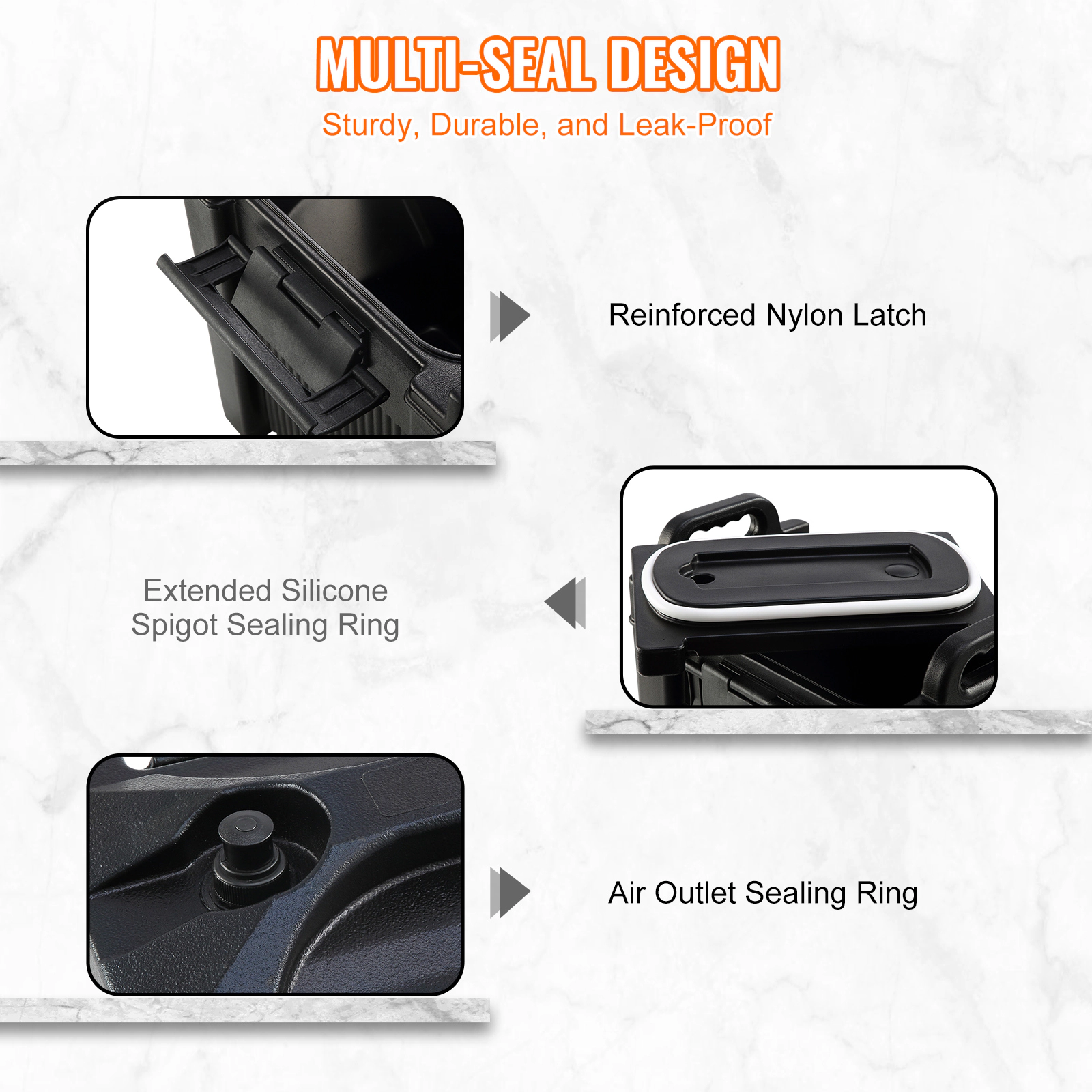 HONGGE Insulated Beverage Dispenser Food-grade LDPE Hot and Cold Beverage Server Thermal Drink Dispenser Cooler with
