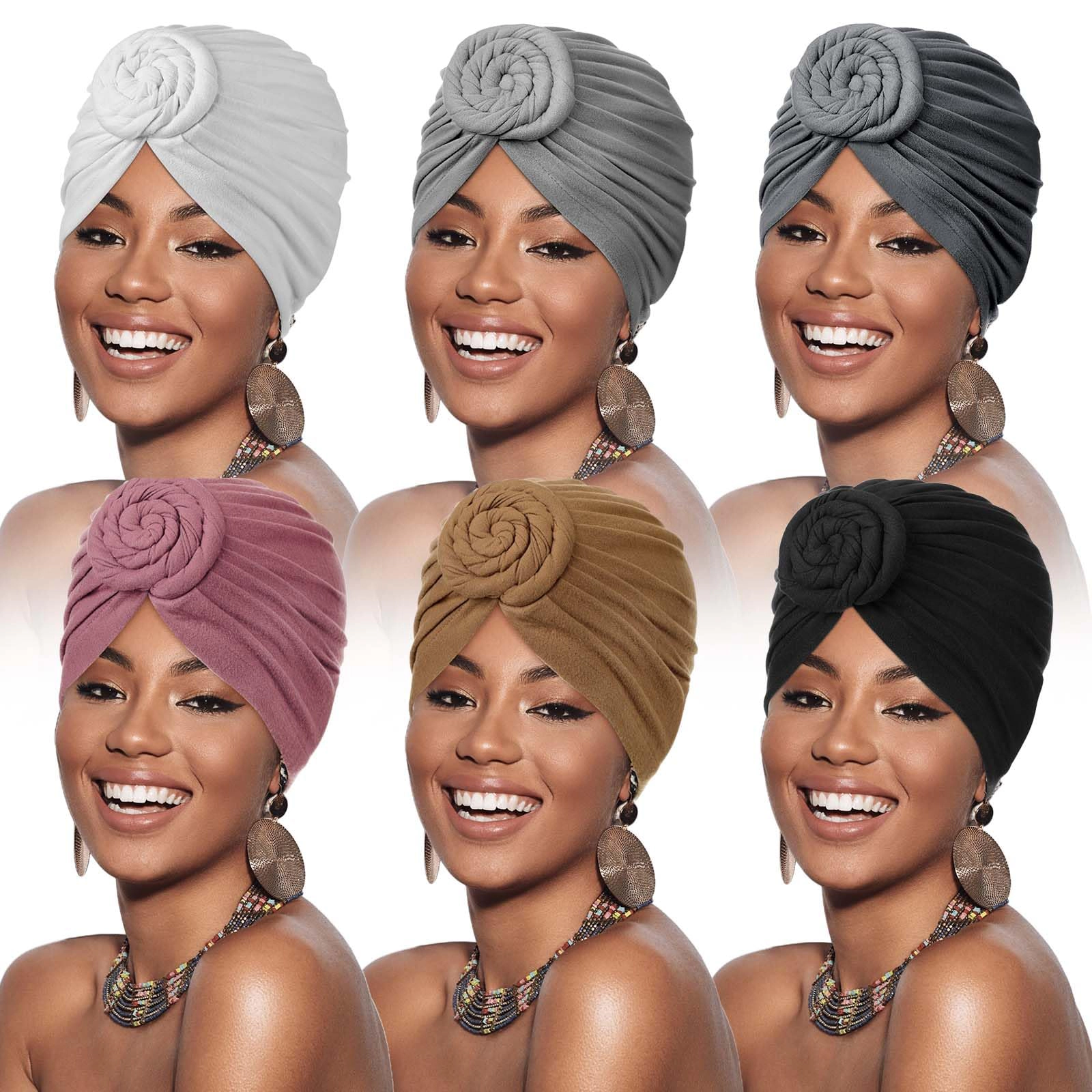 PIGFDK 6 Turbans For Women