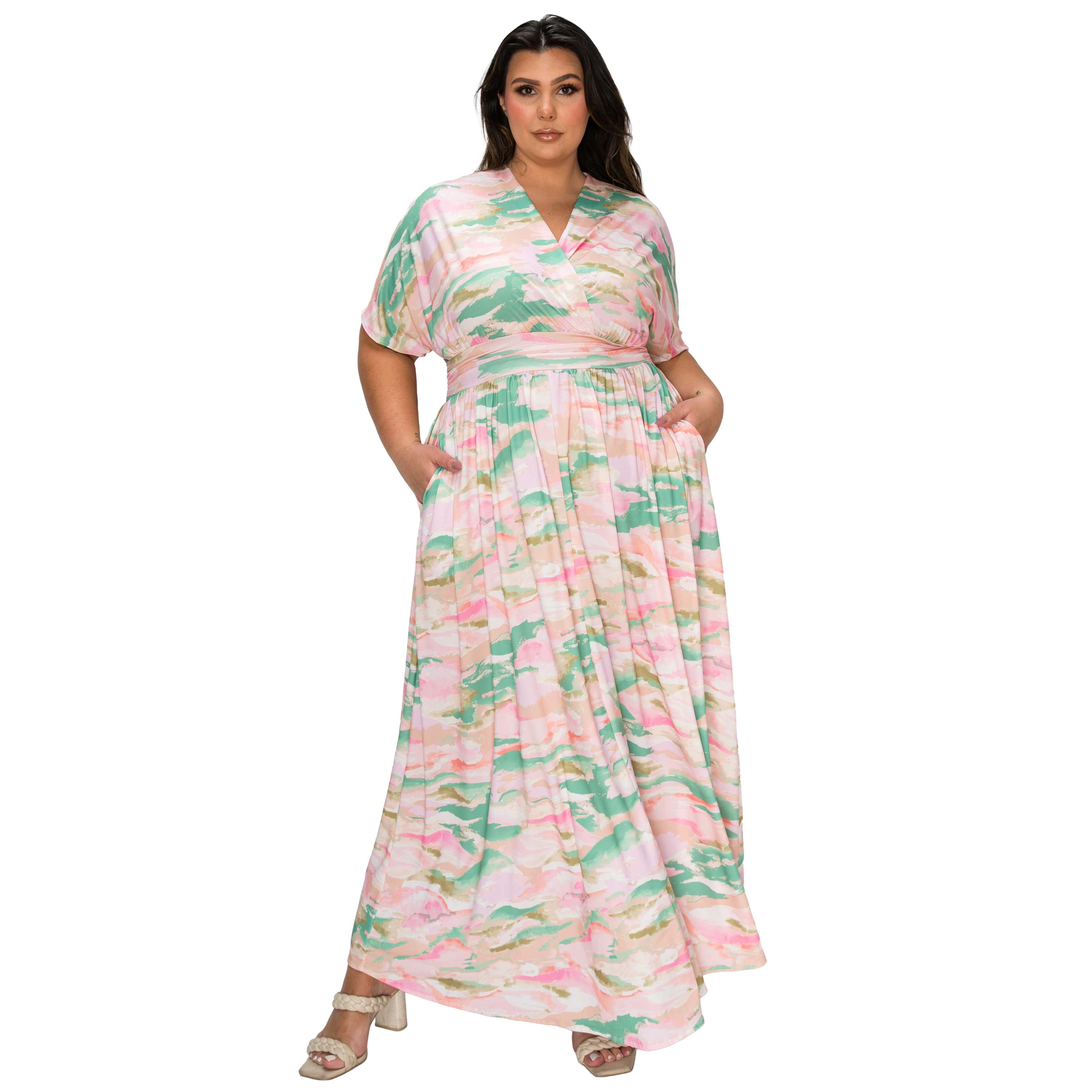 L I V D Women's Plus Reverie Empire Waist Dress