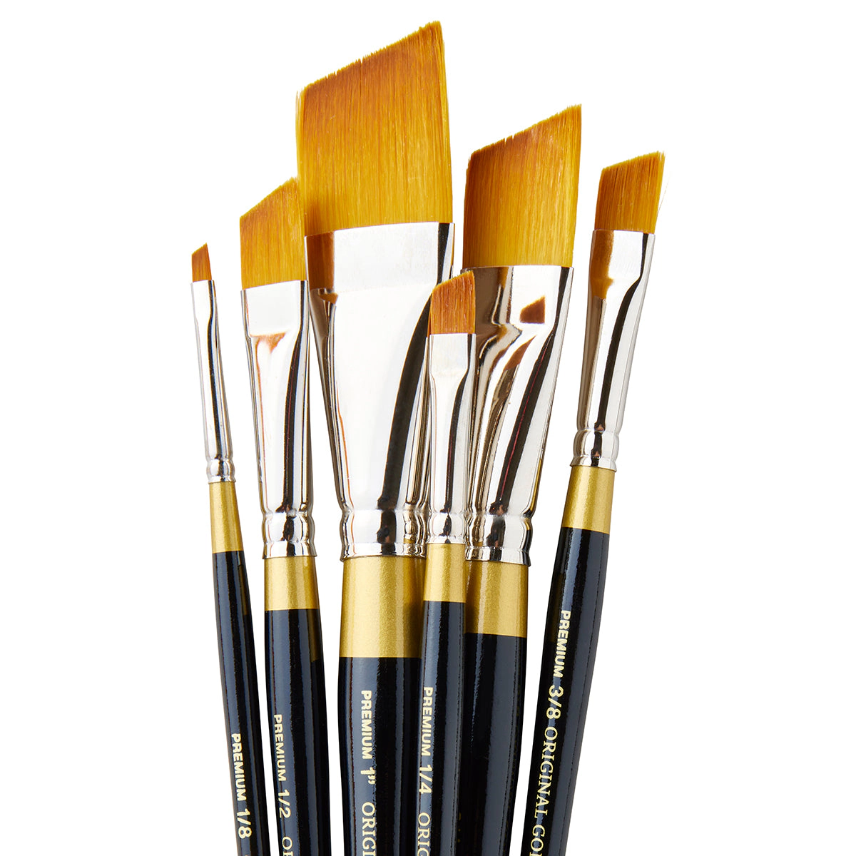 KINGART Original Gold 9400 Angular Shader Brush Set - 6 pc