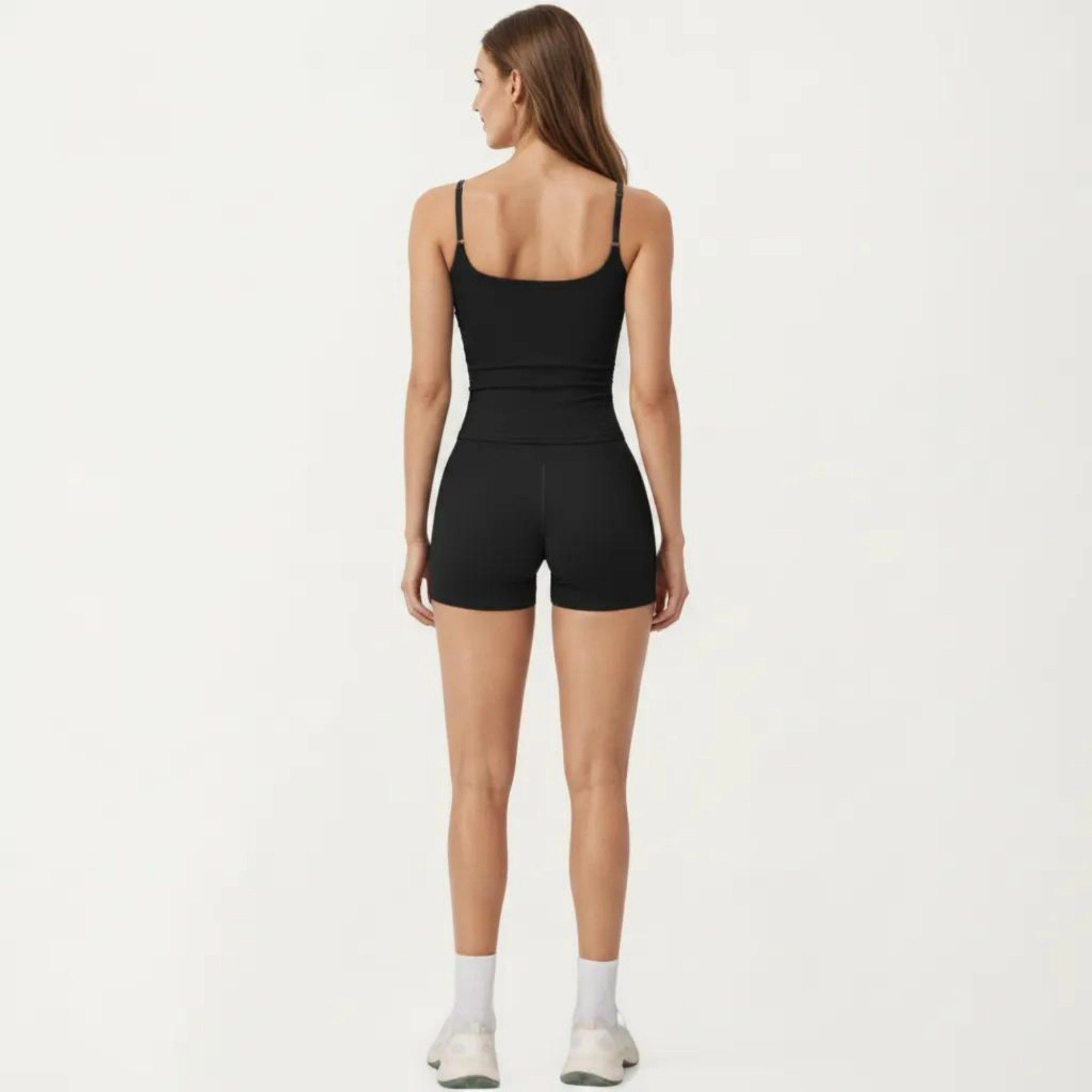 Anna-Kaci Women's Spaghetti Strap Active Cami Top with Scoop Neck and Smooth Stretch Fit