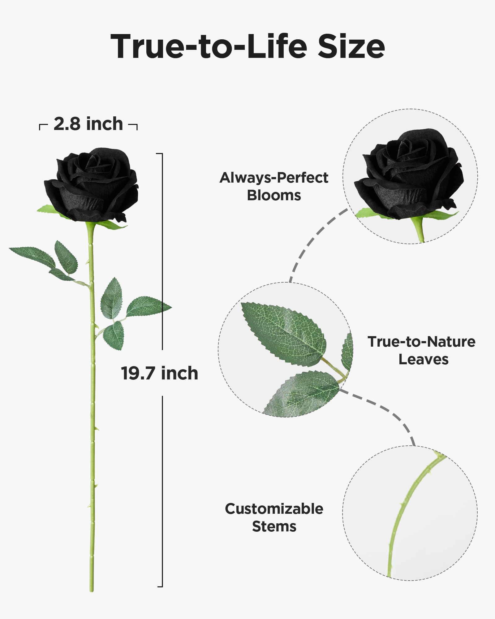PUPWE Red Roses Artificial Flowers 100 Silk Rose Floral
